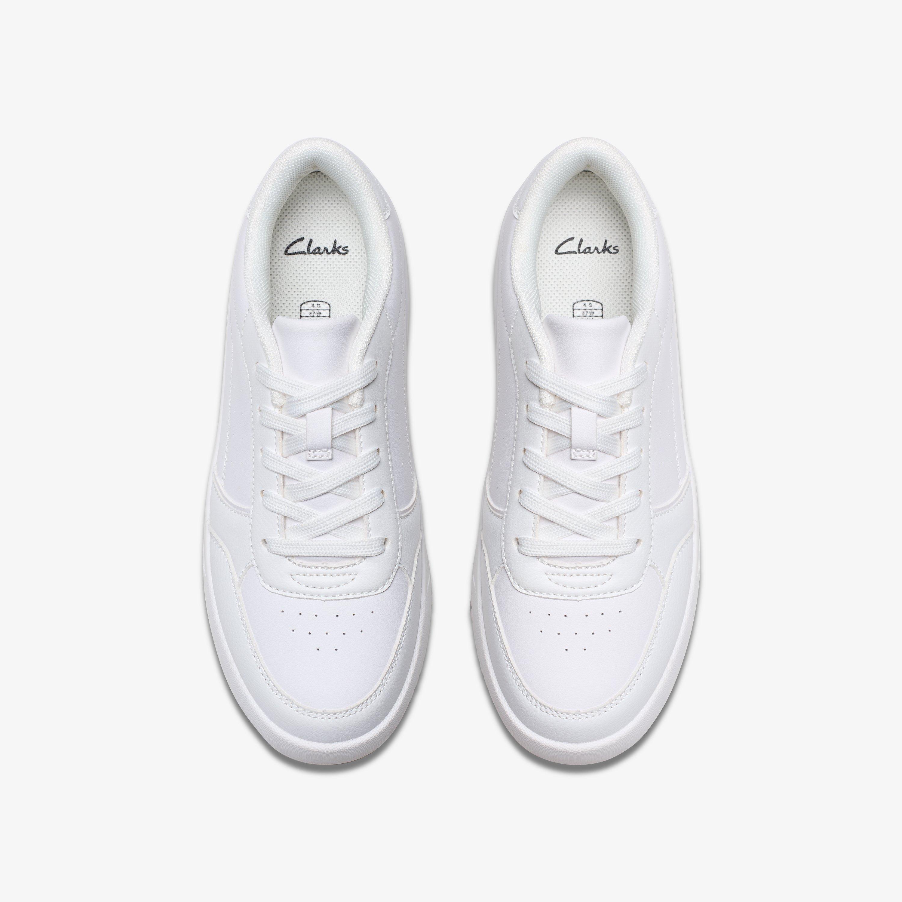Barley Step Youth White/White Trainers Lace Up, view 6 of 6