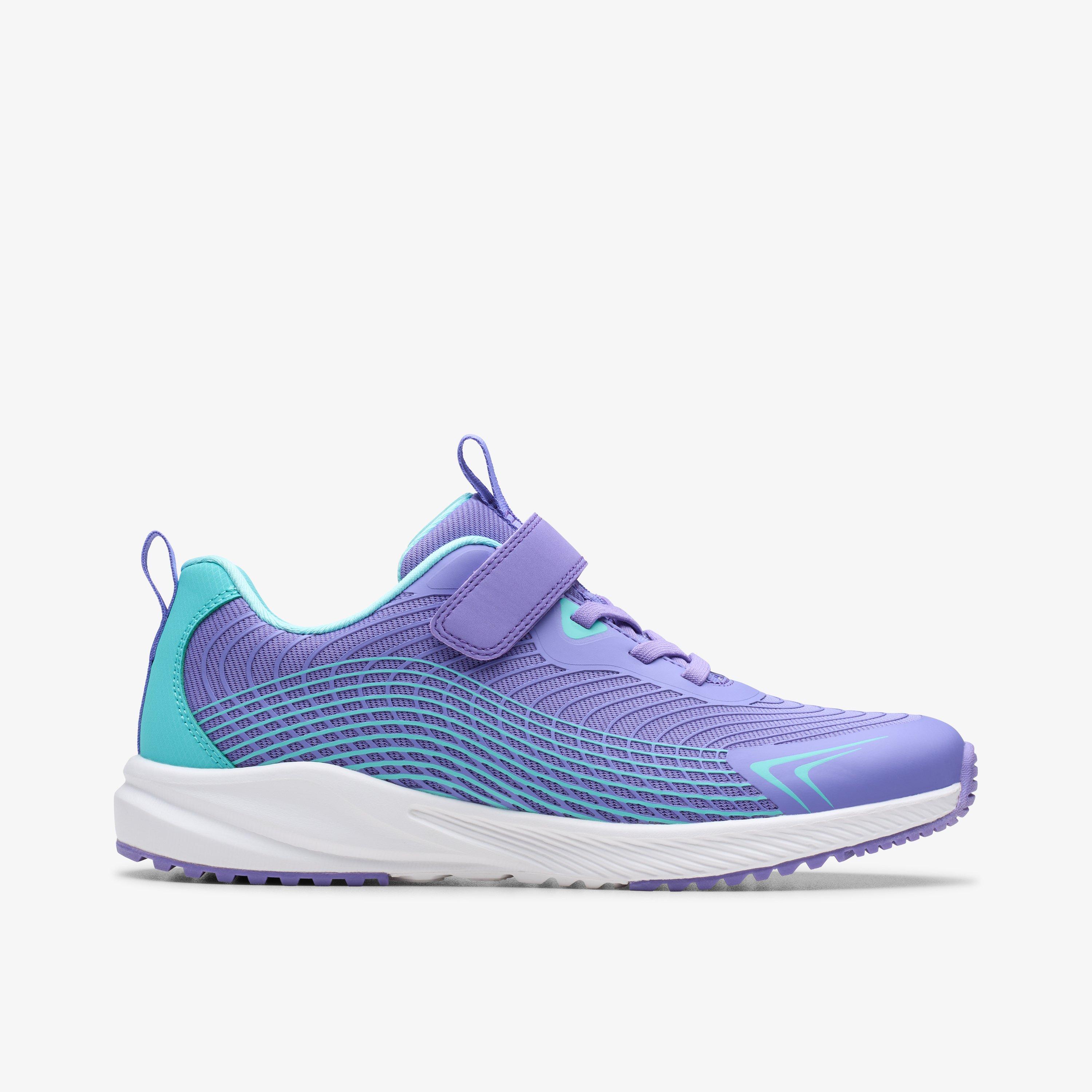 Deyes Dash Youth Purple Synthetic Trainers Riptape, view 1 of 6