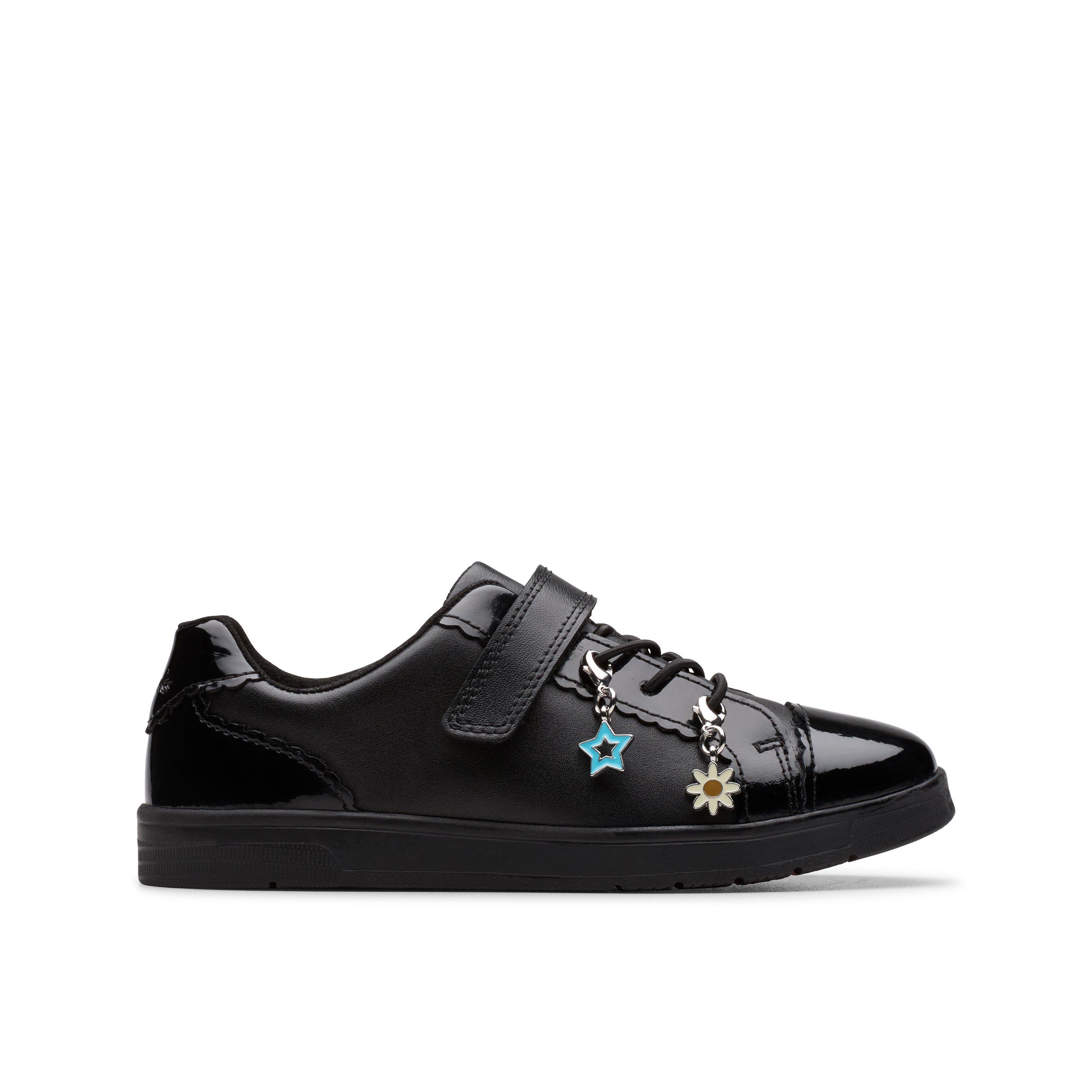 Clarks School Black Leather Disco Charm Kid Kids