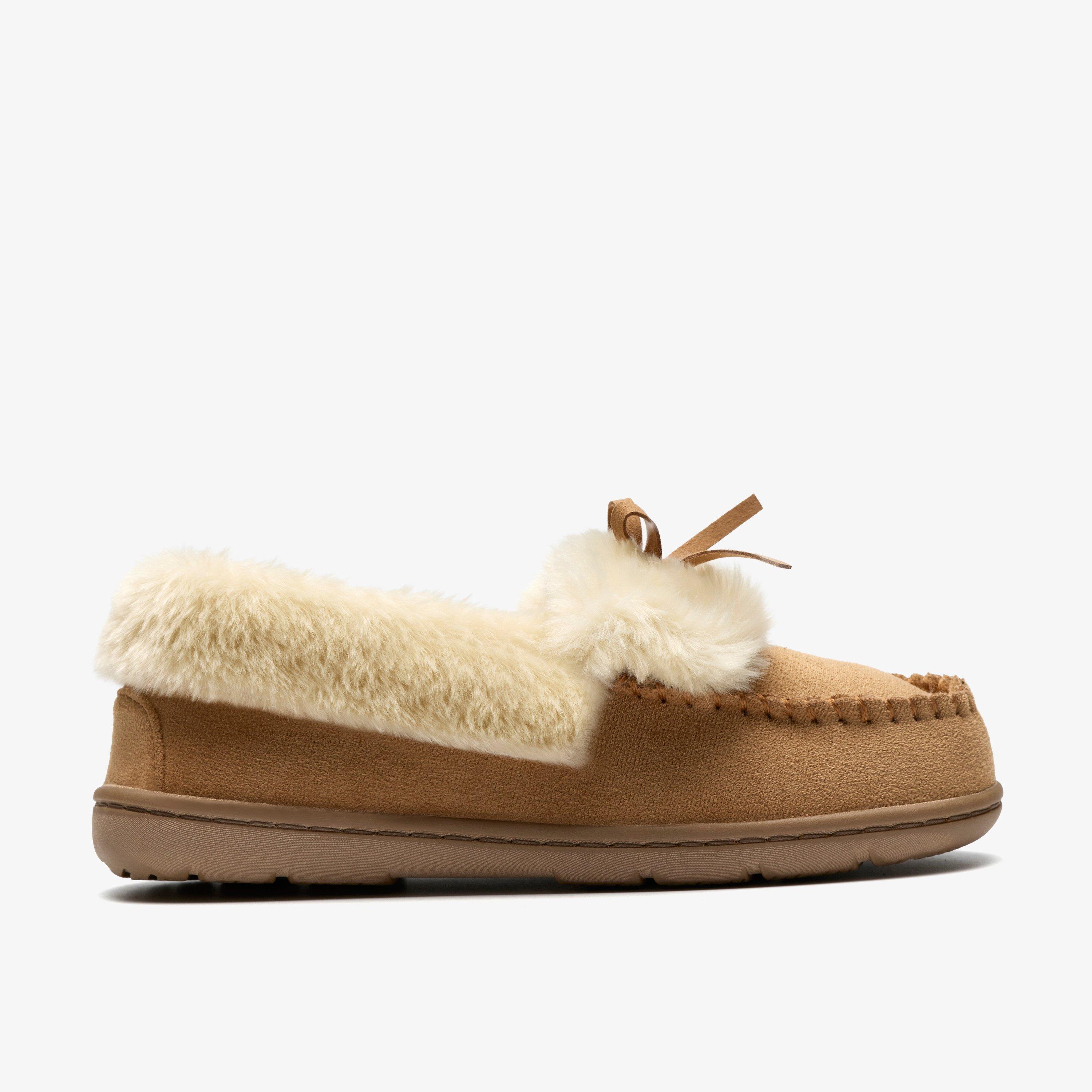 Leno Cosy Tan Slippers, view 1 of 6