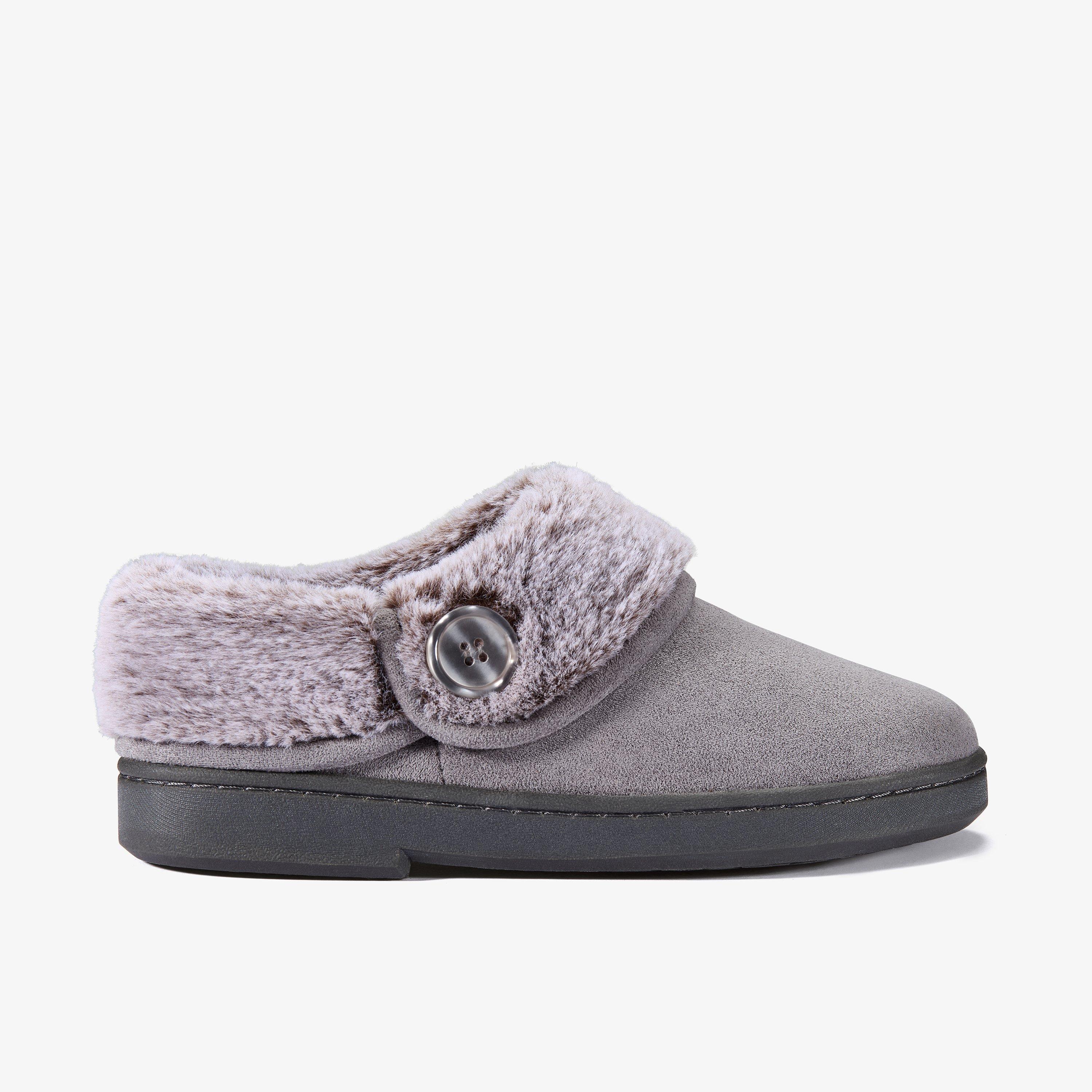 Evelyn Mule Grey Slippers, view 1 of 6