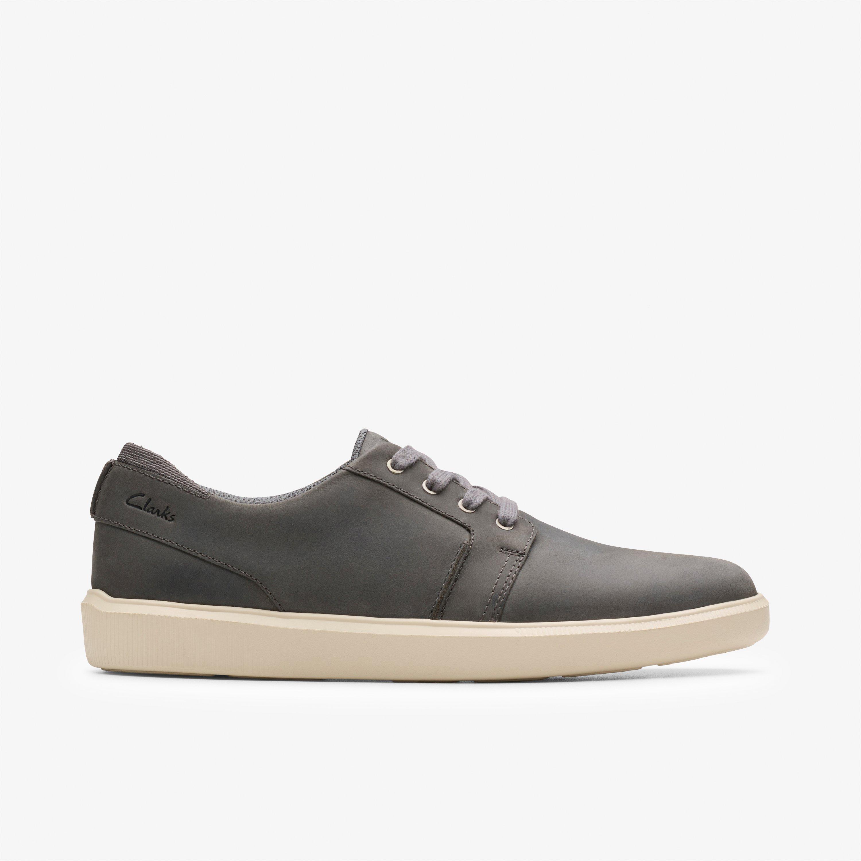 Clarks Brodin Seam Dark Grey Leather size 12