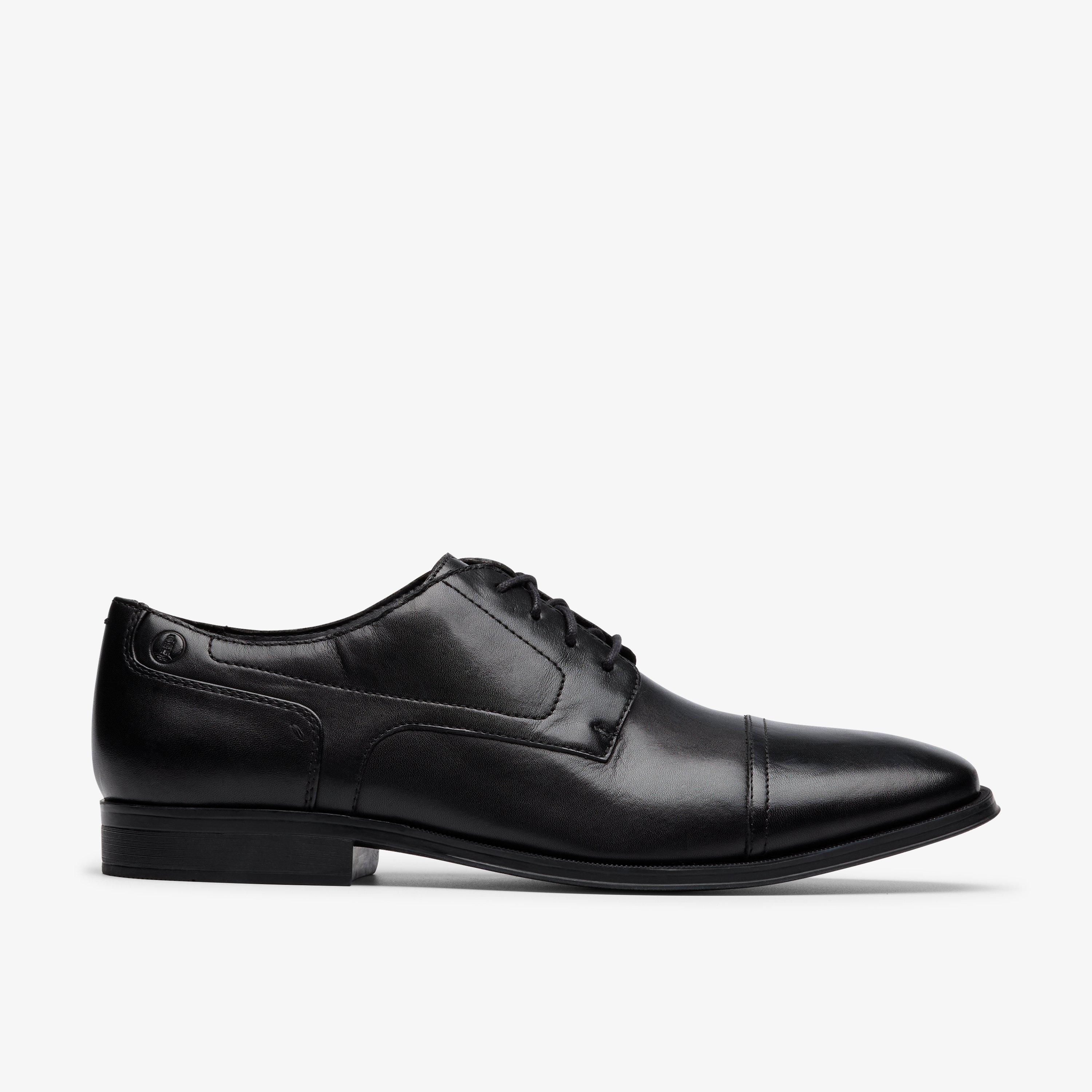 Clarks Paulton Cap Black Leather size 12