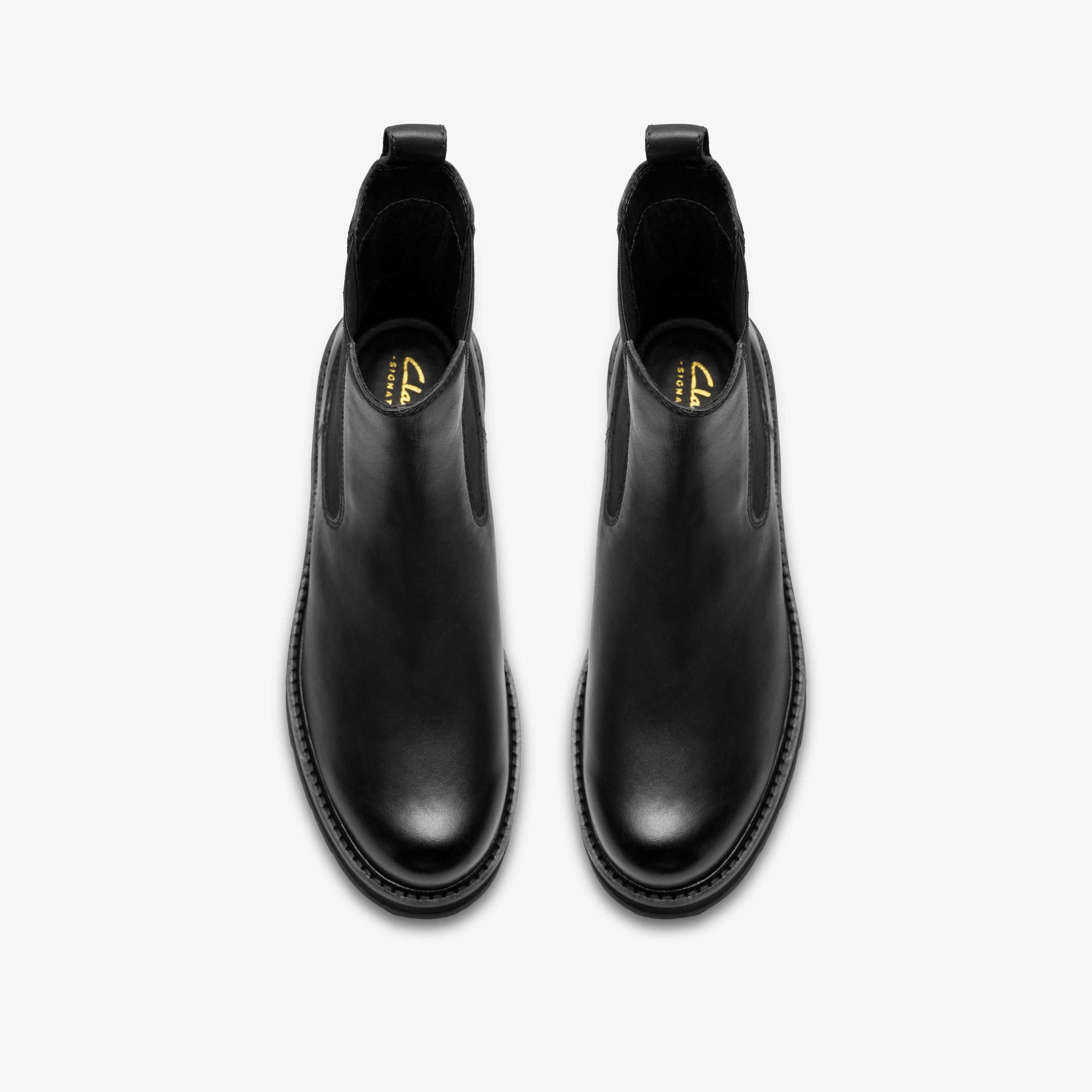 Orianna Lane Black Leather Chelsea Boots Ankle Boots, view 6 of 6