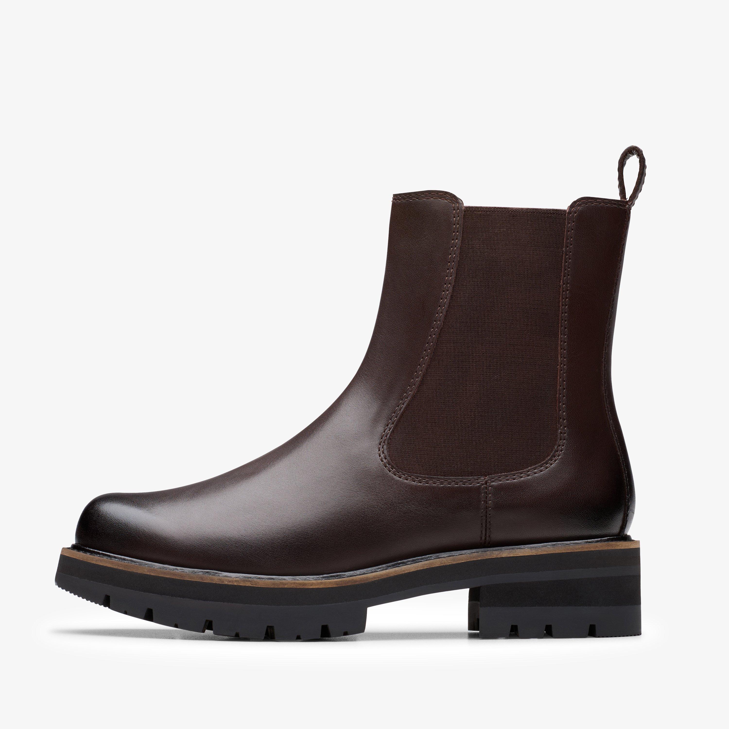 Orianna Lane Brown Leather Chelsea Boots Ankle Boots, view 2 of 6