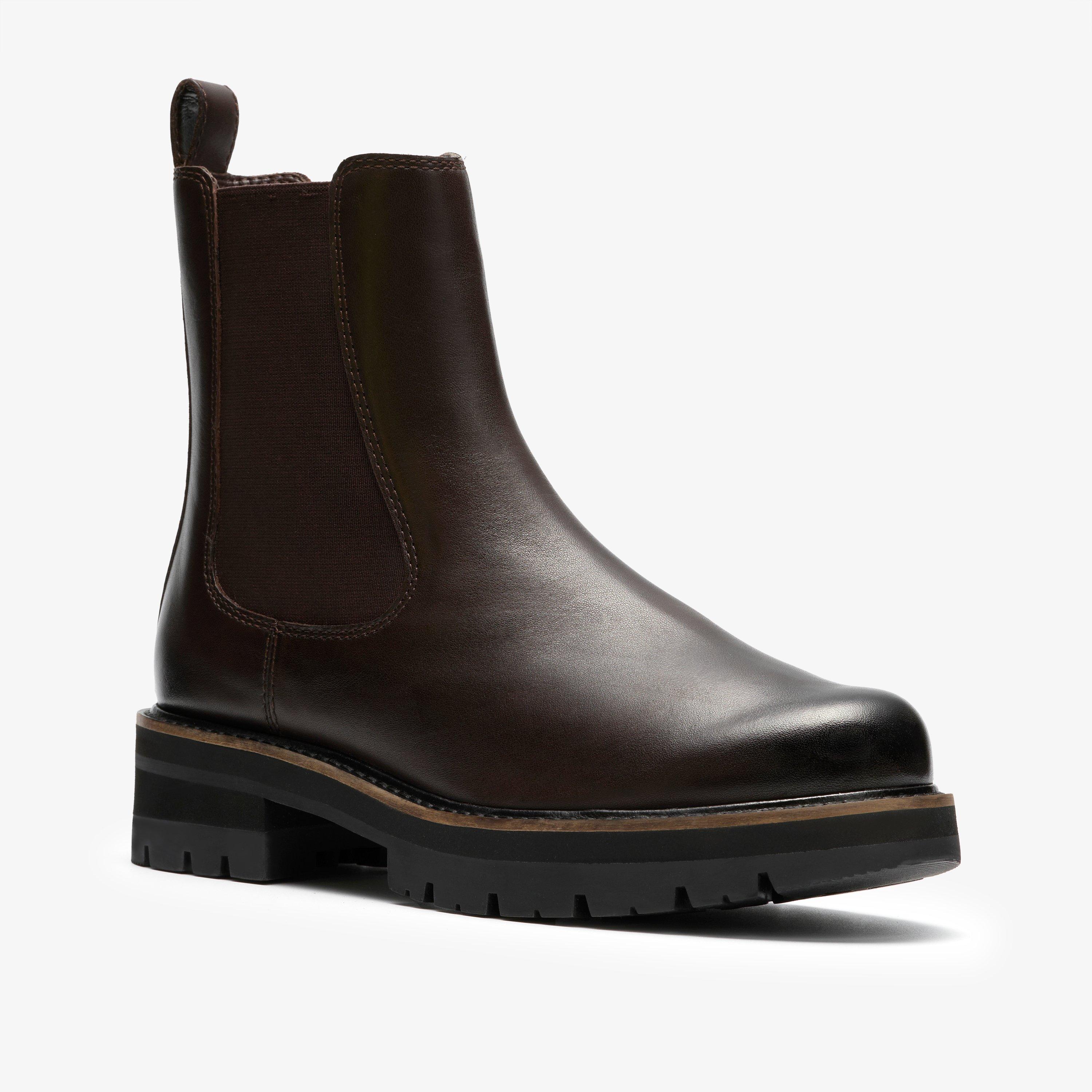 Orianna Lane Brown Leather Chelsea Boots Ankle Boots, view 4 of 6