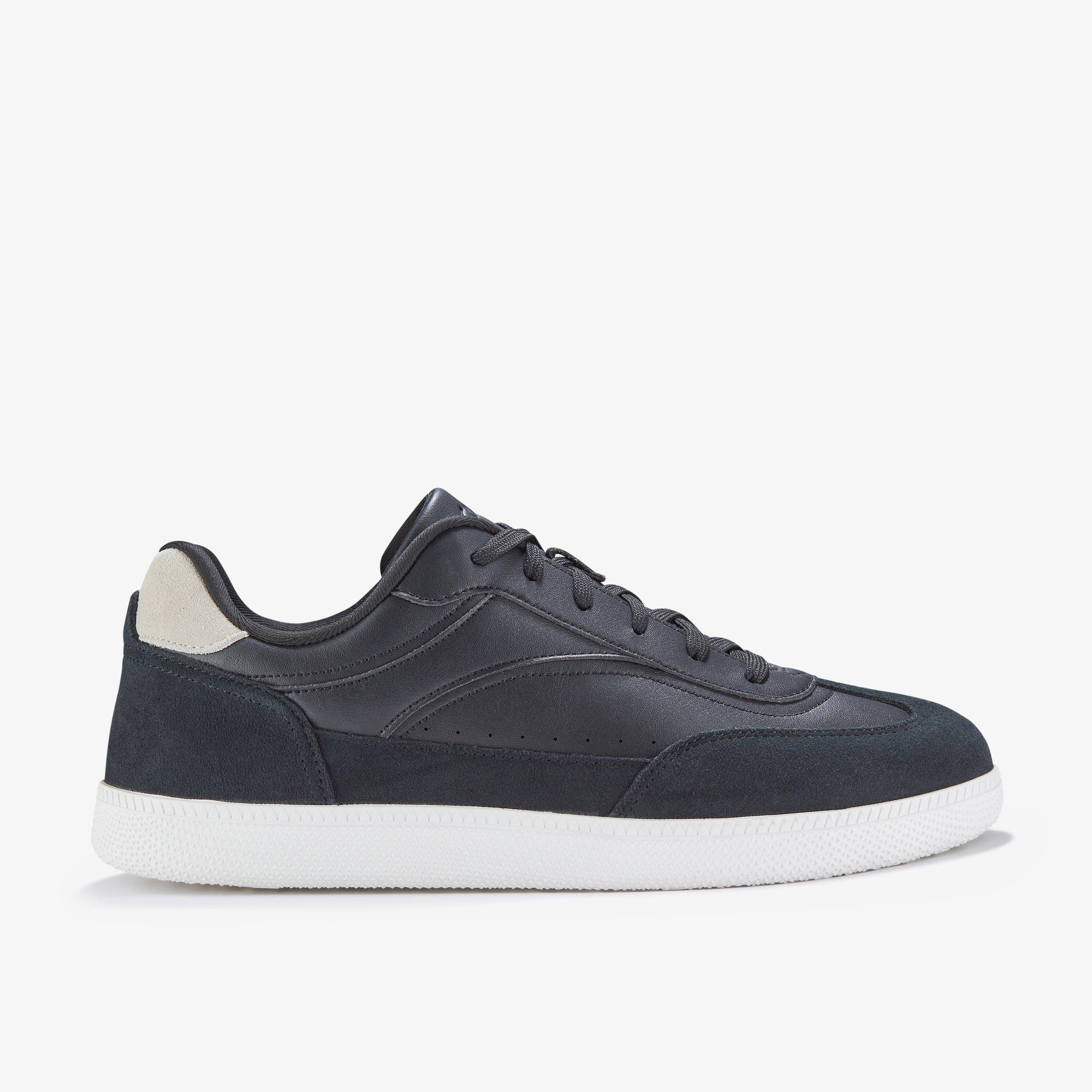 Fosse Cup Black Combination Trainers Lace Up, view 1 of 6