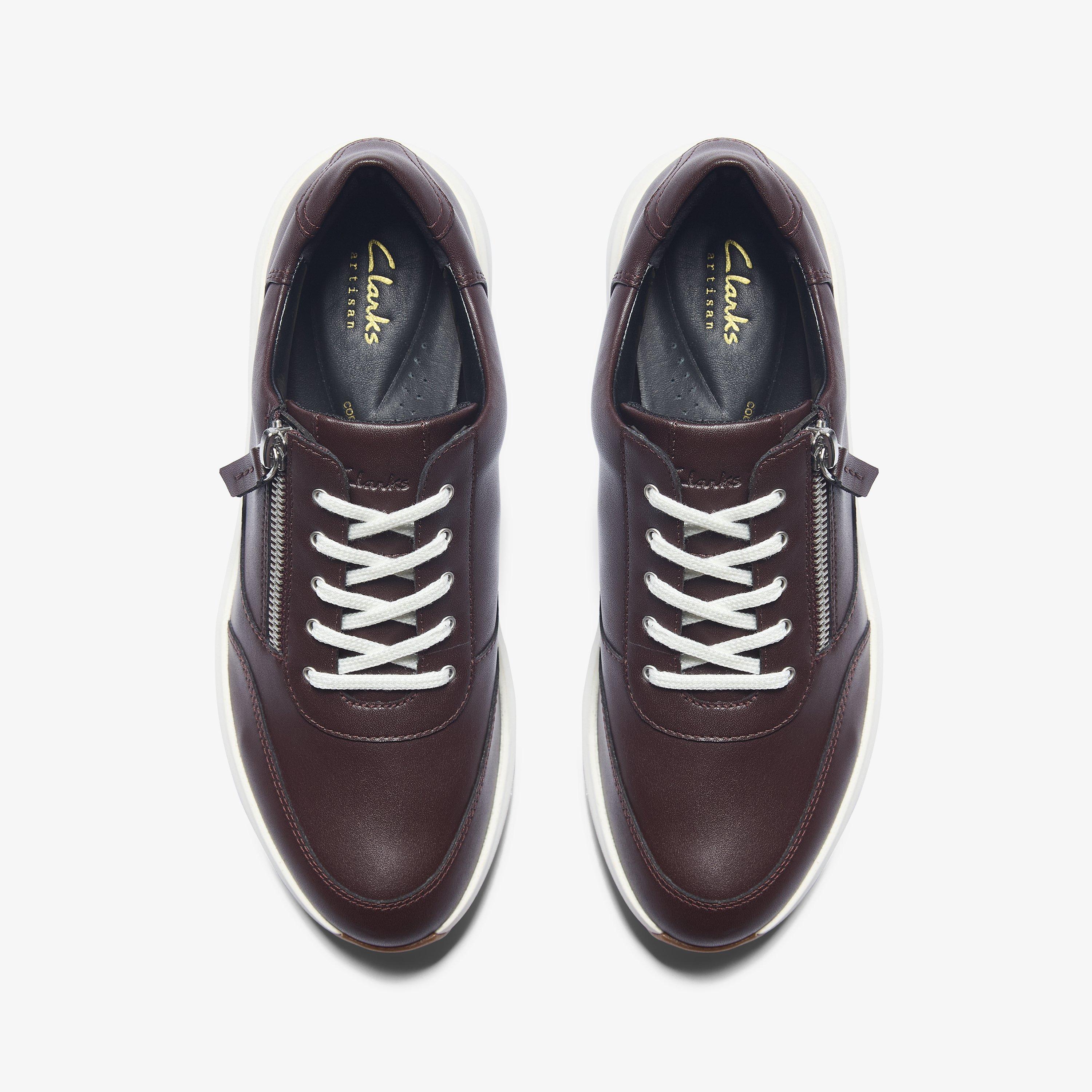 Zapatillas con cordones de cuero negro con cremallera Un Rio Zip para