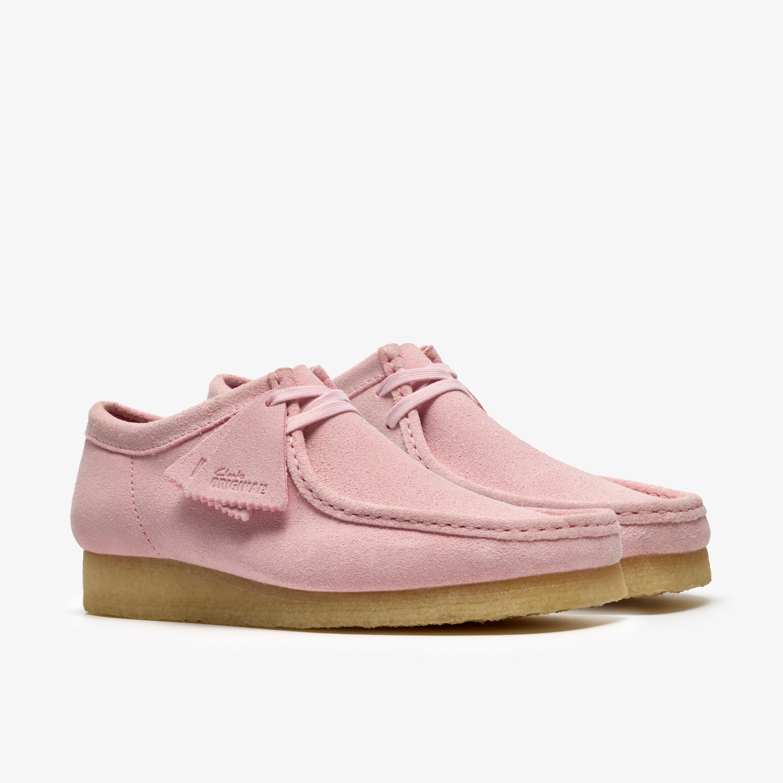 Wallabee Suede rosa claro Wallabee Zapatos con cordones, view 4 of 8