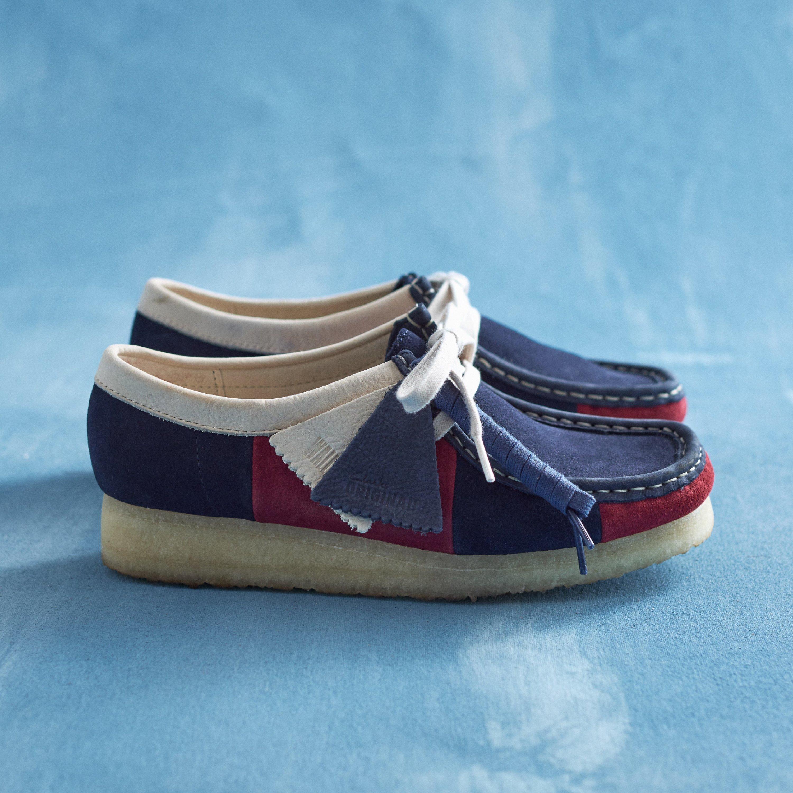 Wallabee. Navy Stripe
