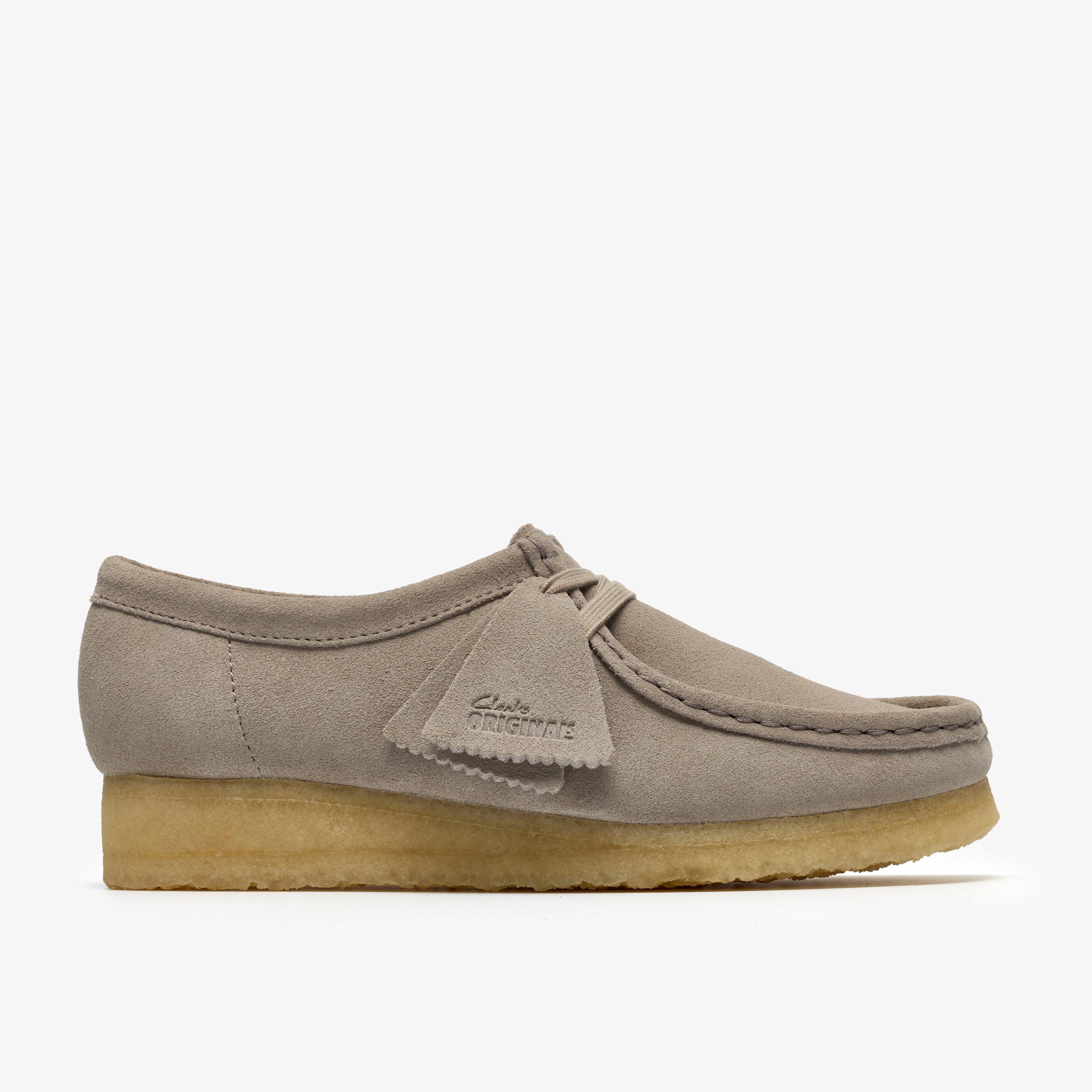 Wallabee Pale Grey Suede Wallabee Lace Up, view 1 of 8