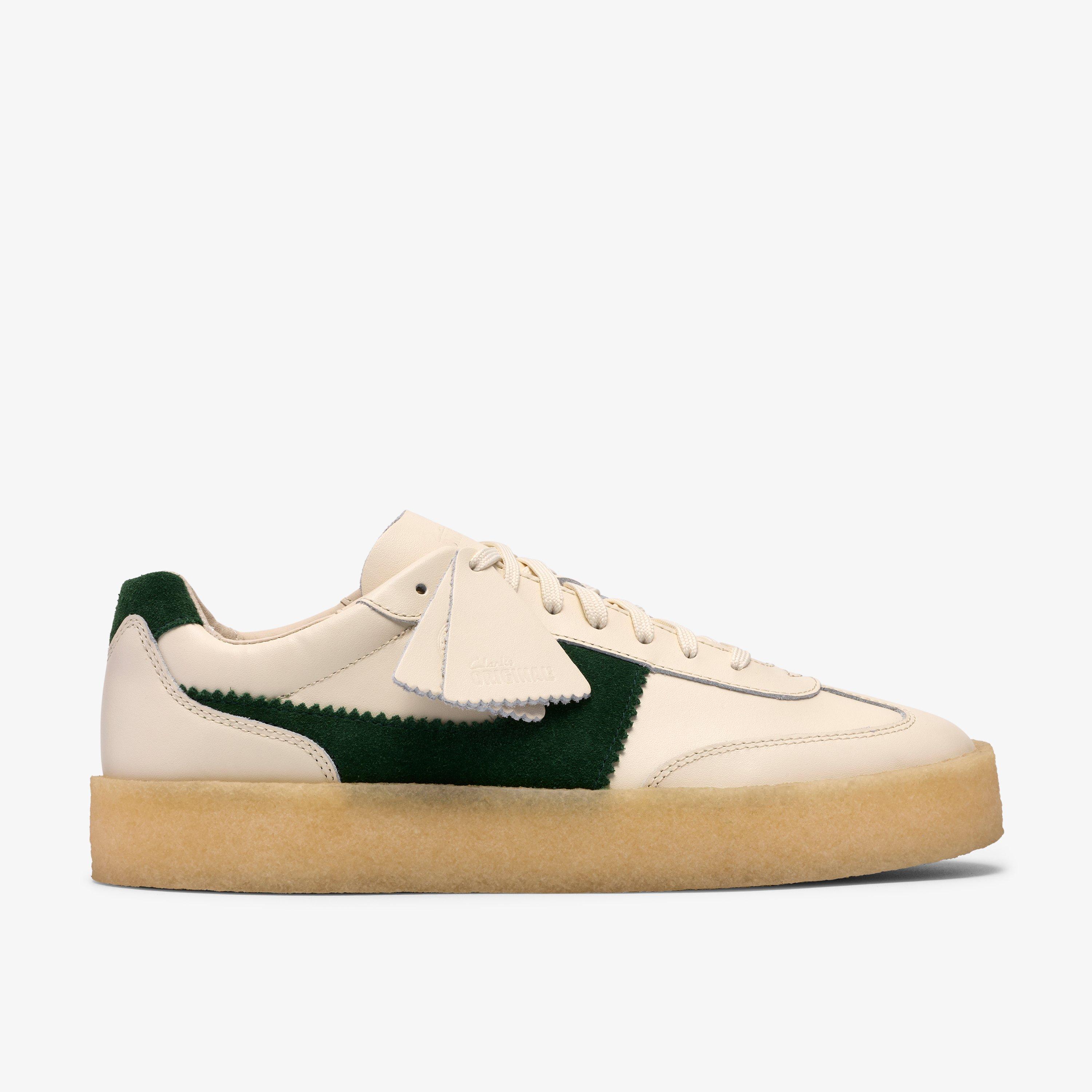 Tor 80 White Combination Leather Trainers Lace Up, view 1 of 8