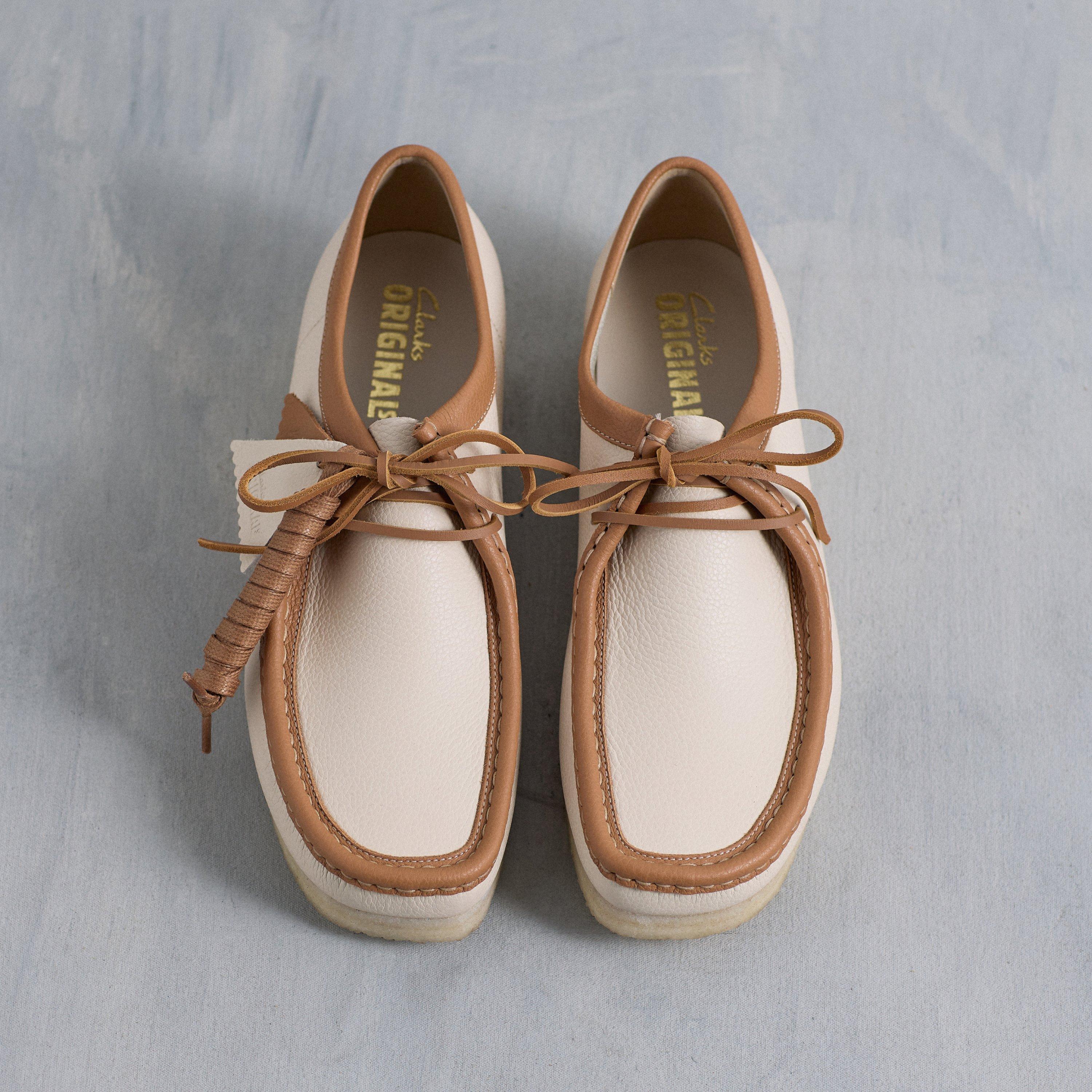 Wallabee White Combi Lea