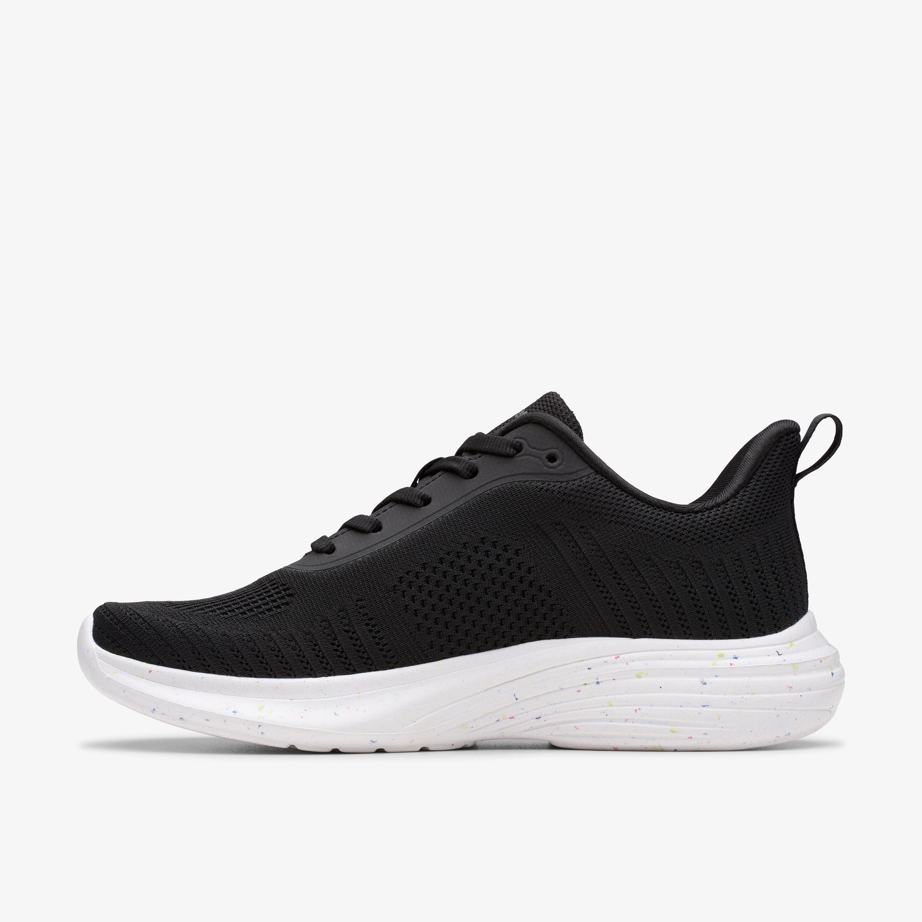 Izza Knit Black Trainers, view 2 of 6