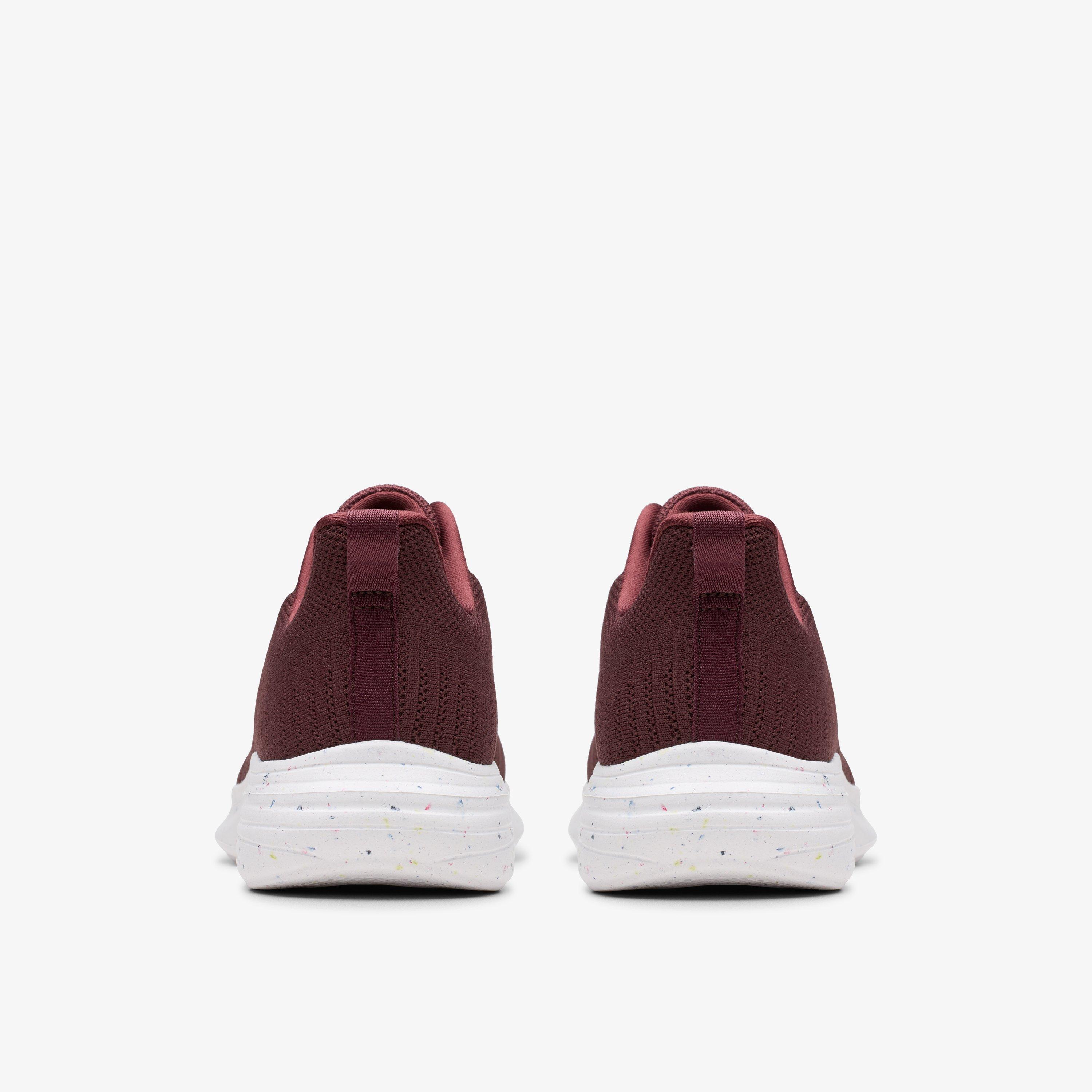 Izza Knit Burgundy Trainers, view 5 of 6