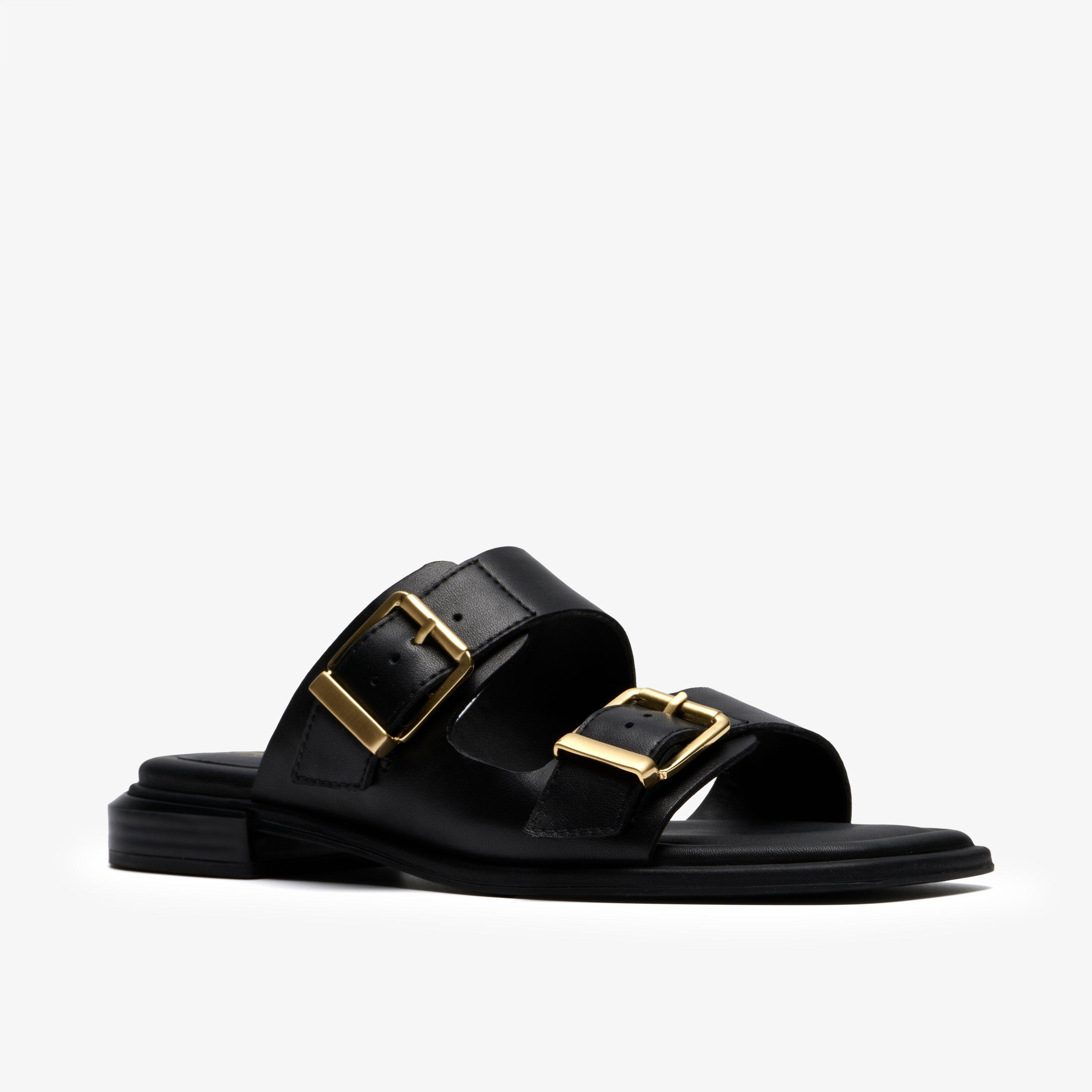 womens-ariany-bay-black-leather-flat-sandals-clarks