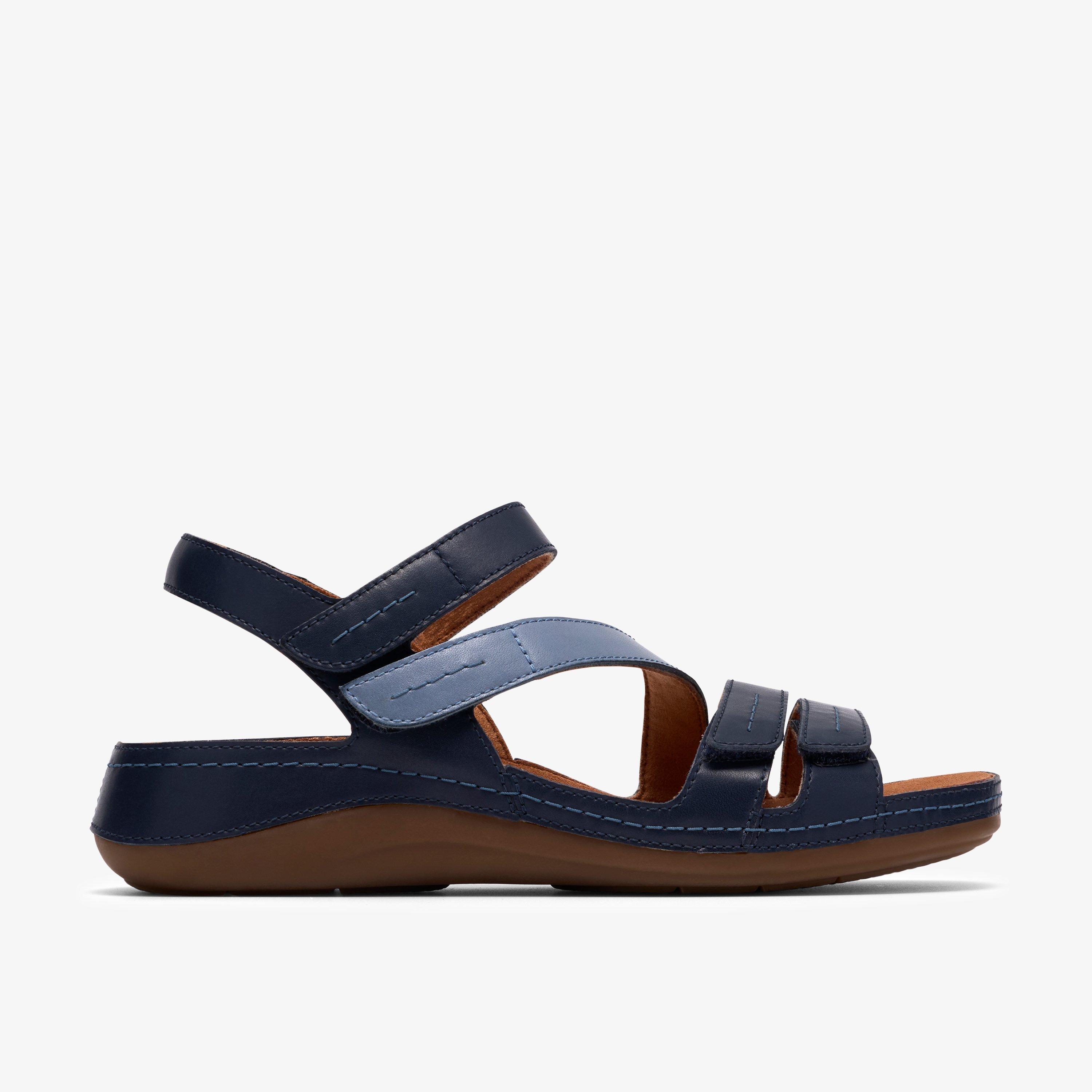 Cecily Mix Blue Combination Flat Sandals, view 1 of 6