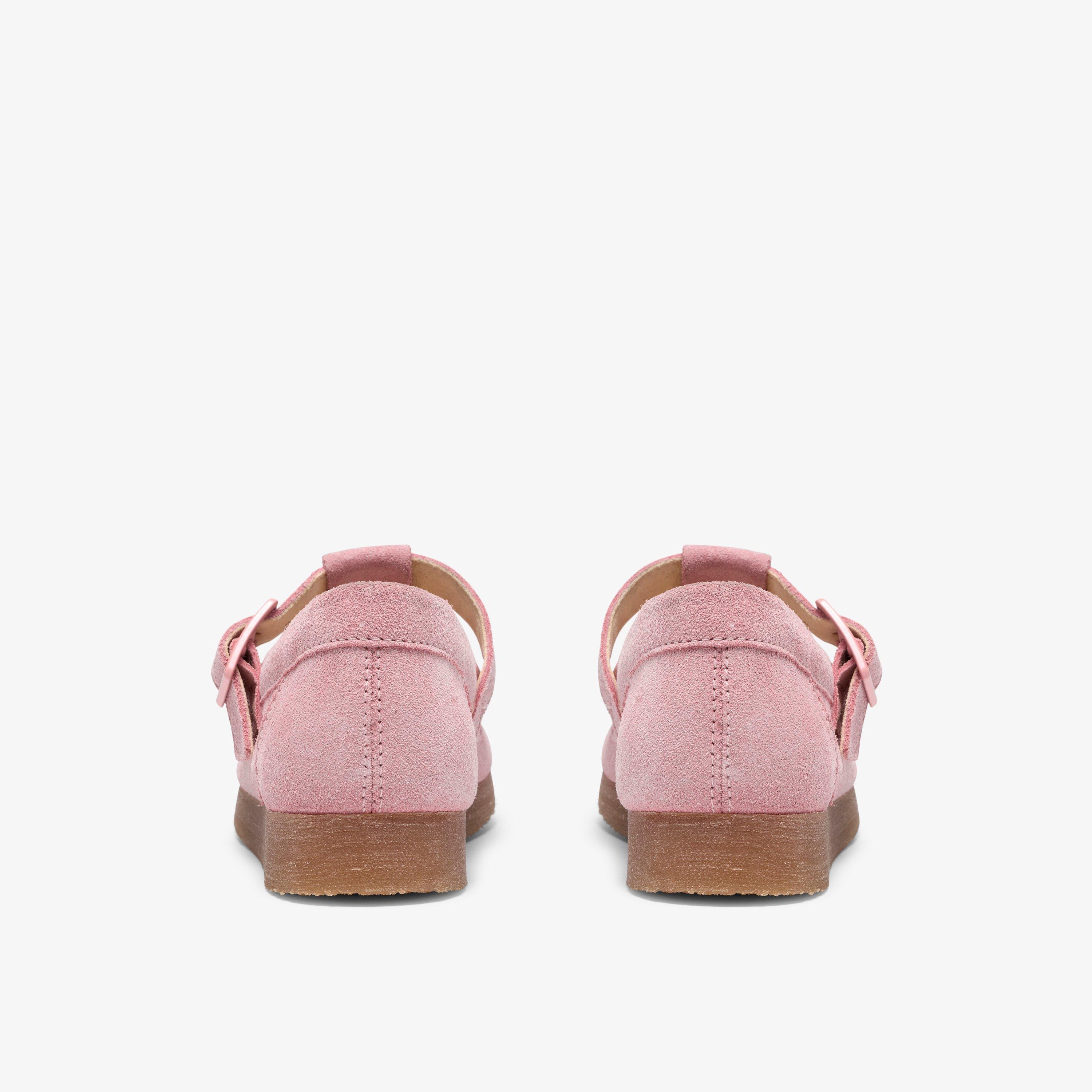 Wallabee T Bar Big Kids  — Pink