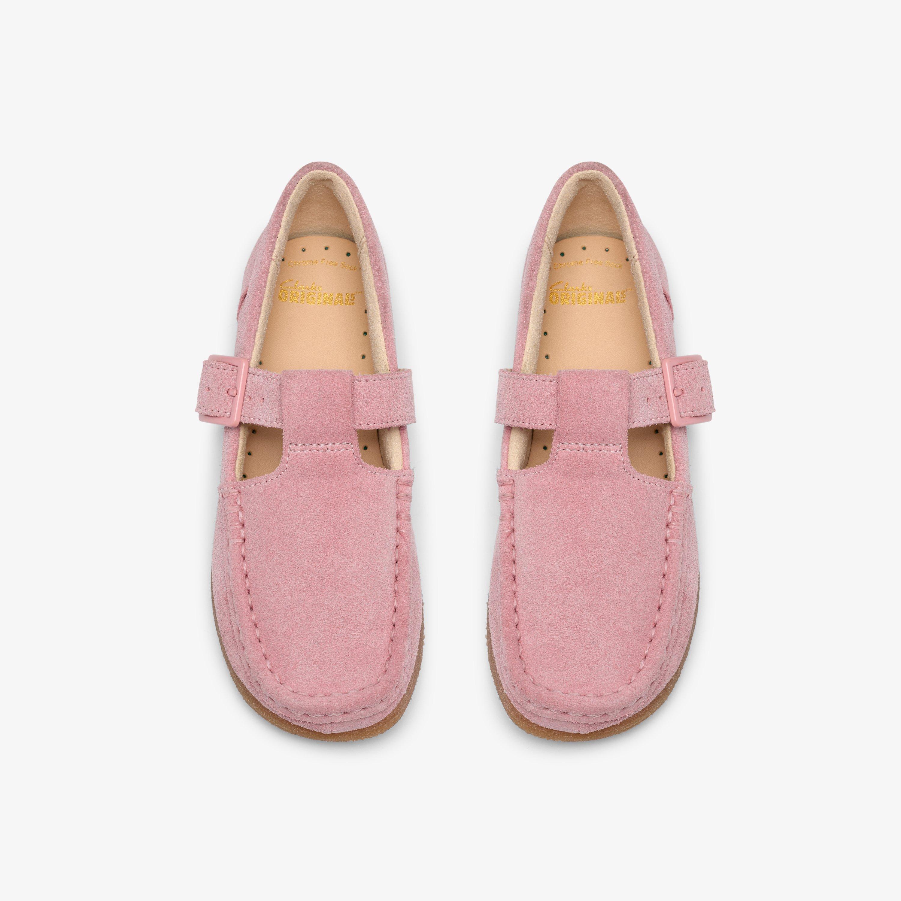Wallabee T Bar Big Kids  — Pink