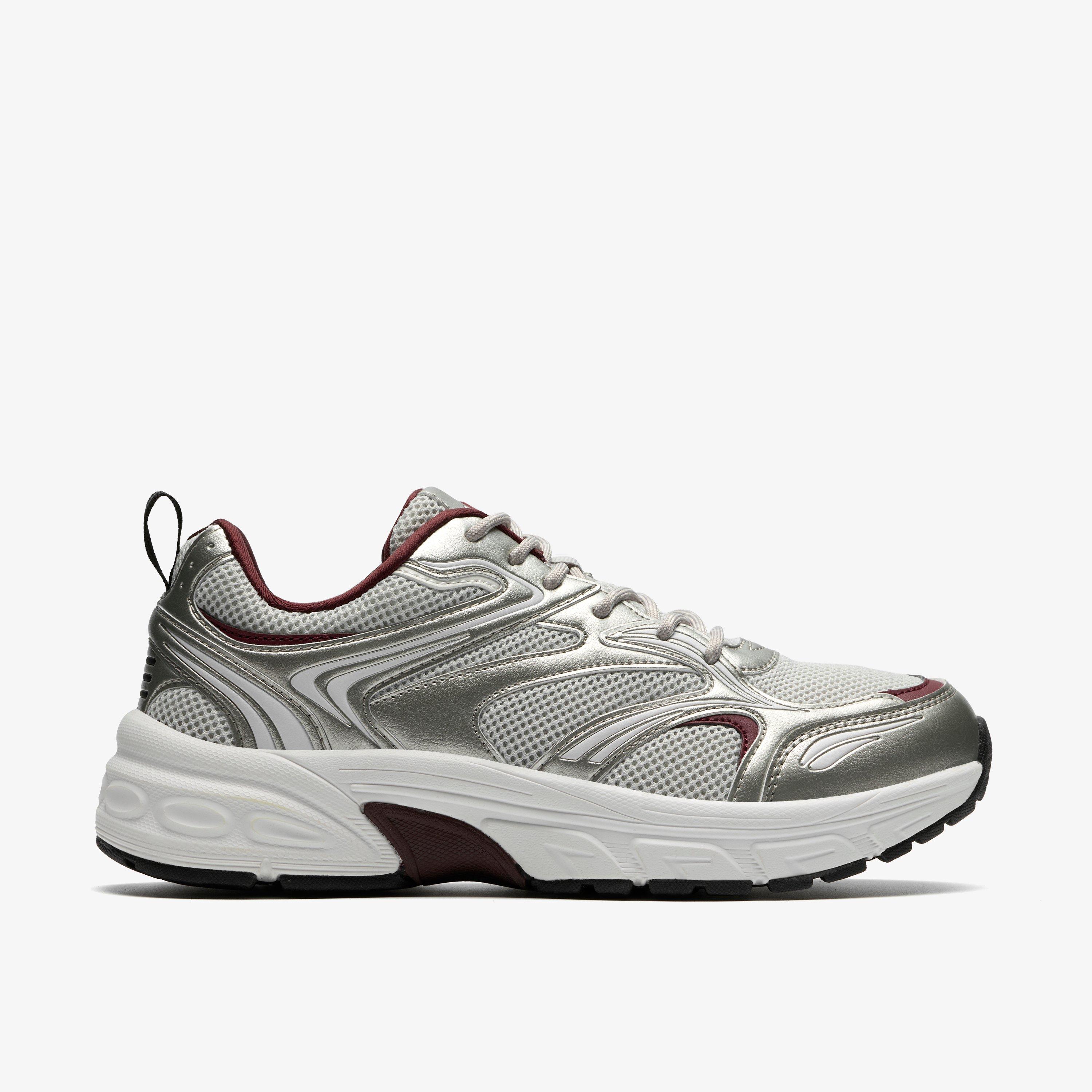 Axcel Walk Silver Combination Trainers Lace Up, view 1 of 6