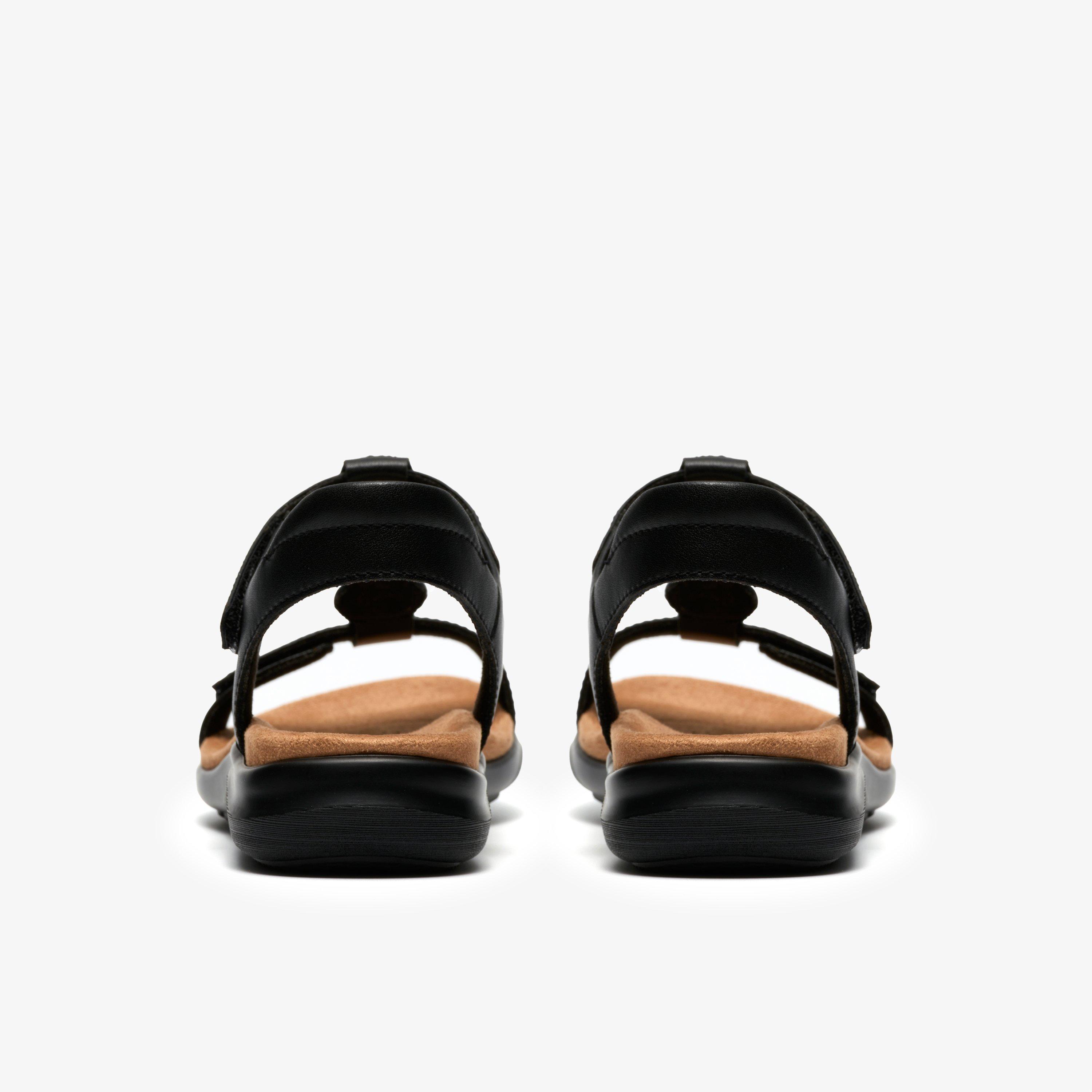 Clarks Women's Kitly Ave Sandals- Black Leather