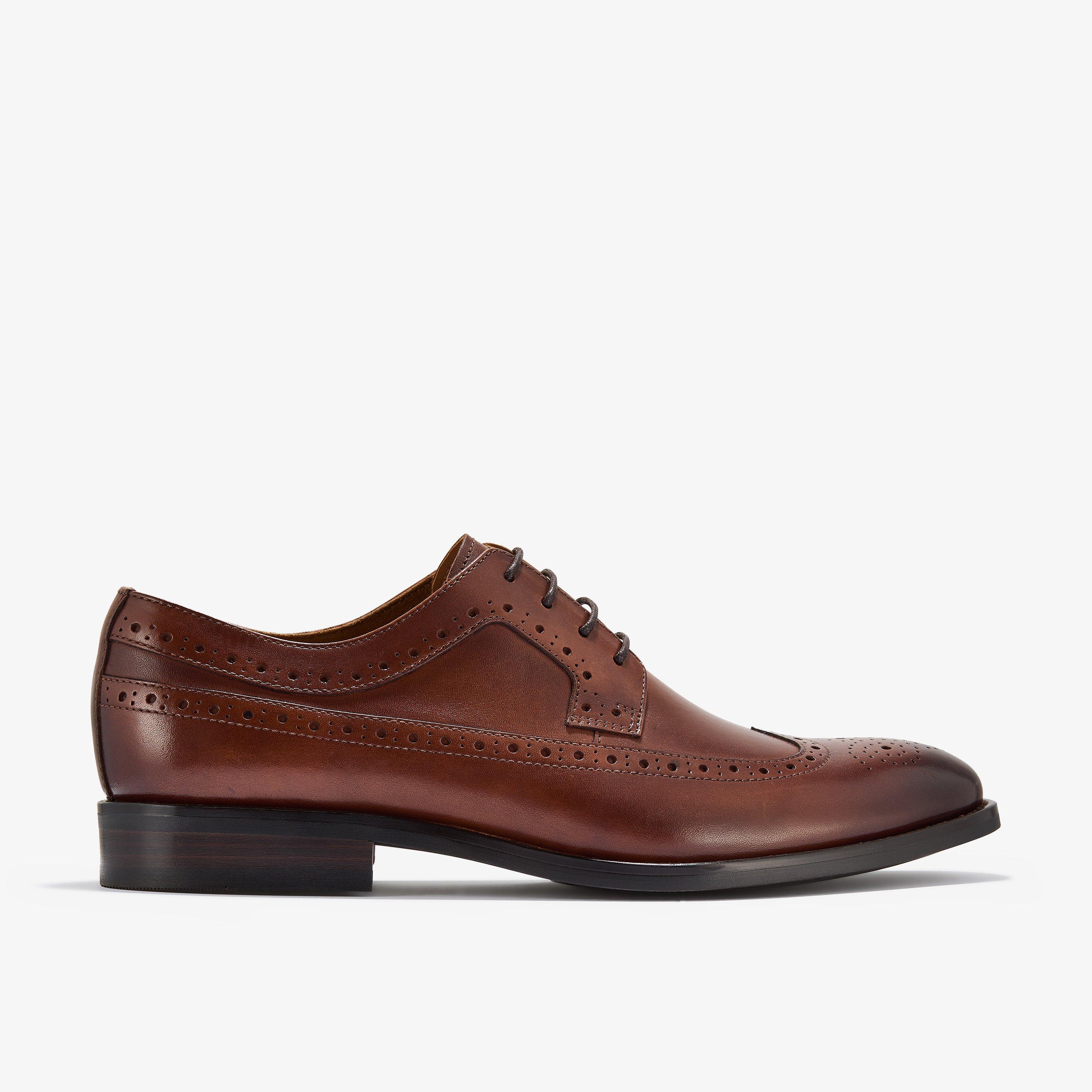 Banstead Tip Tan Leather Brogues Derby Shoes Lace Up, view 1 of 6