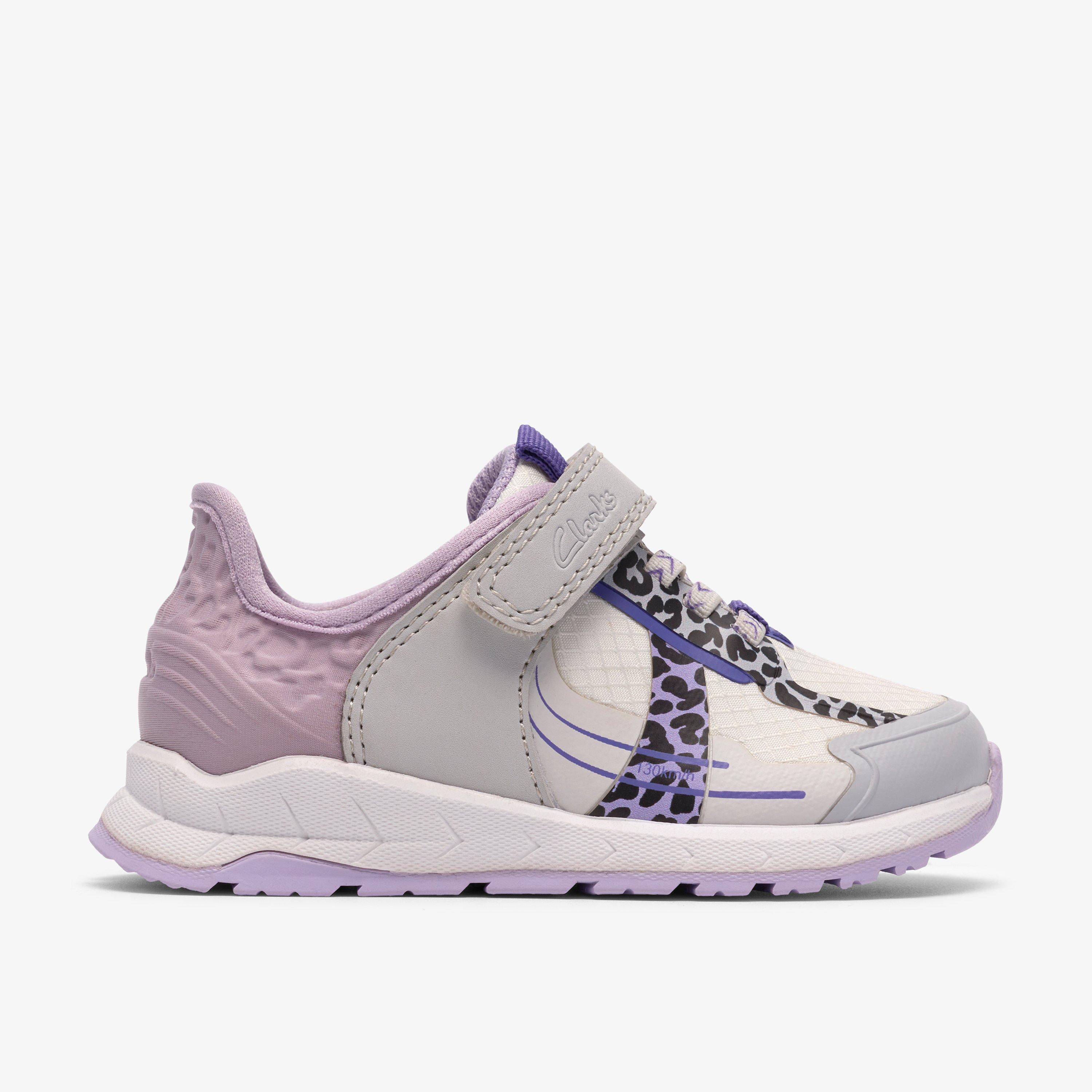 Selva Lane Toddler Lilac Combination Trainers Riptape, view 1 of 6