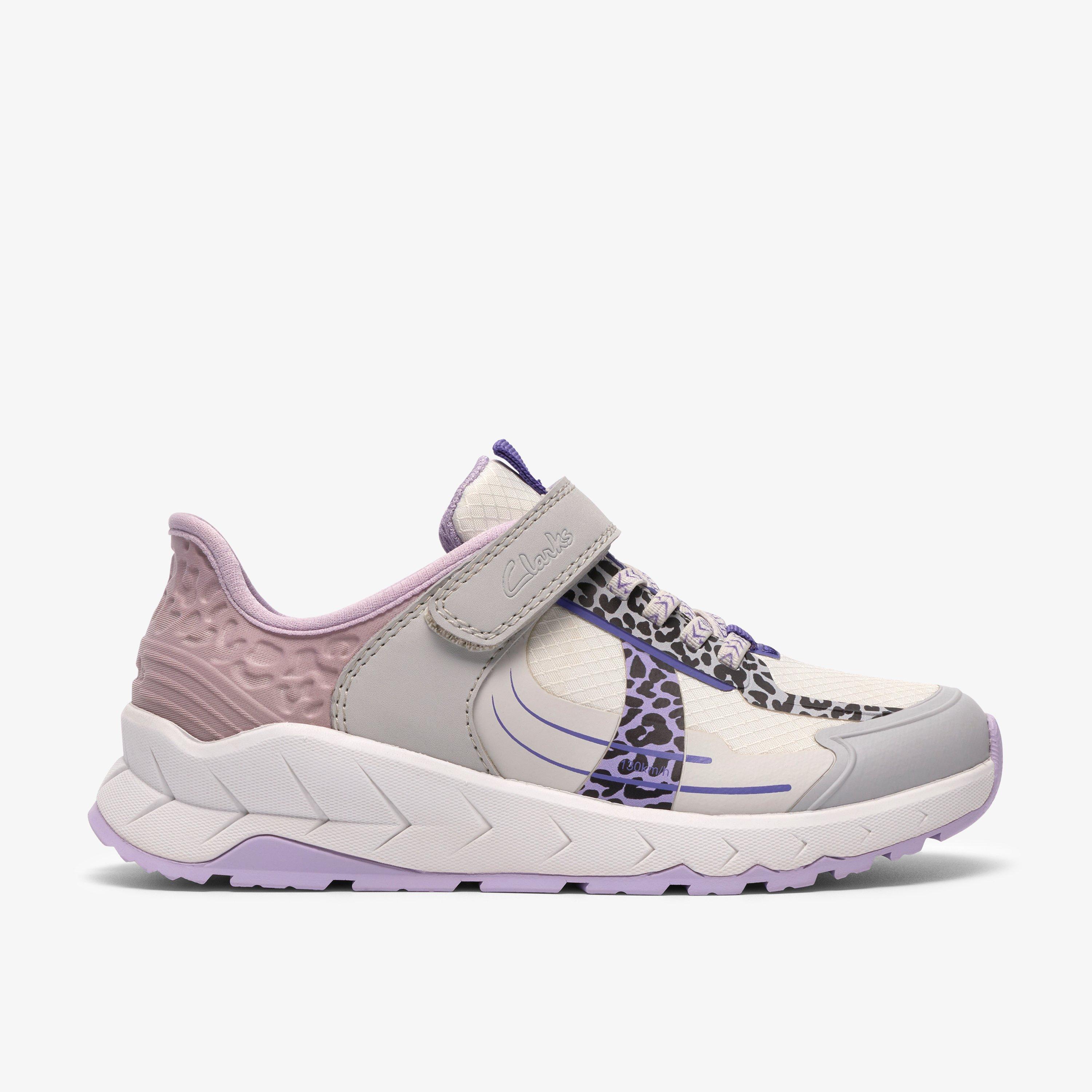 Selva Lane Kid Lilac Combination Trainers Riptape, view 1 of 6