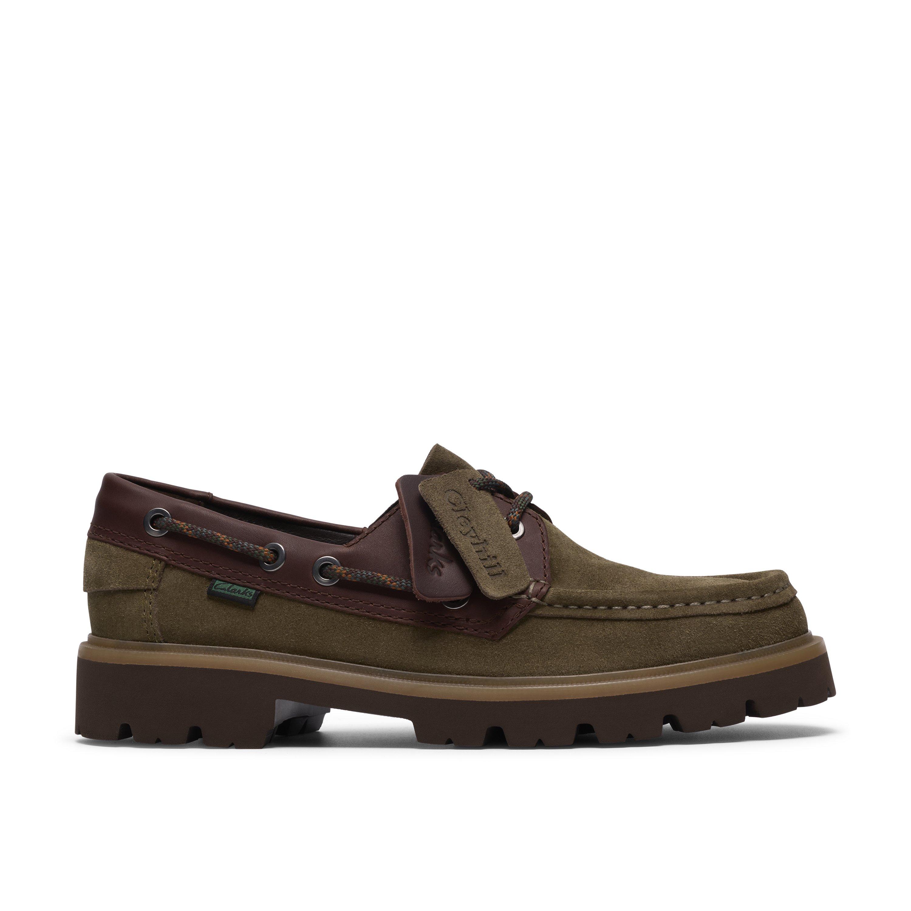 Clarks Men's Green Suede Cleyhill Boat