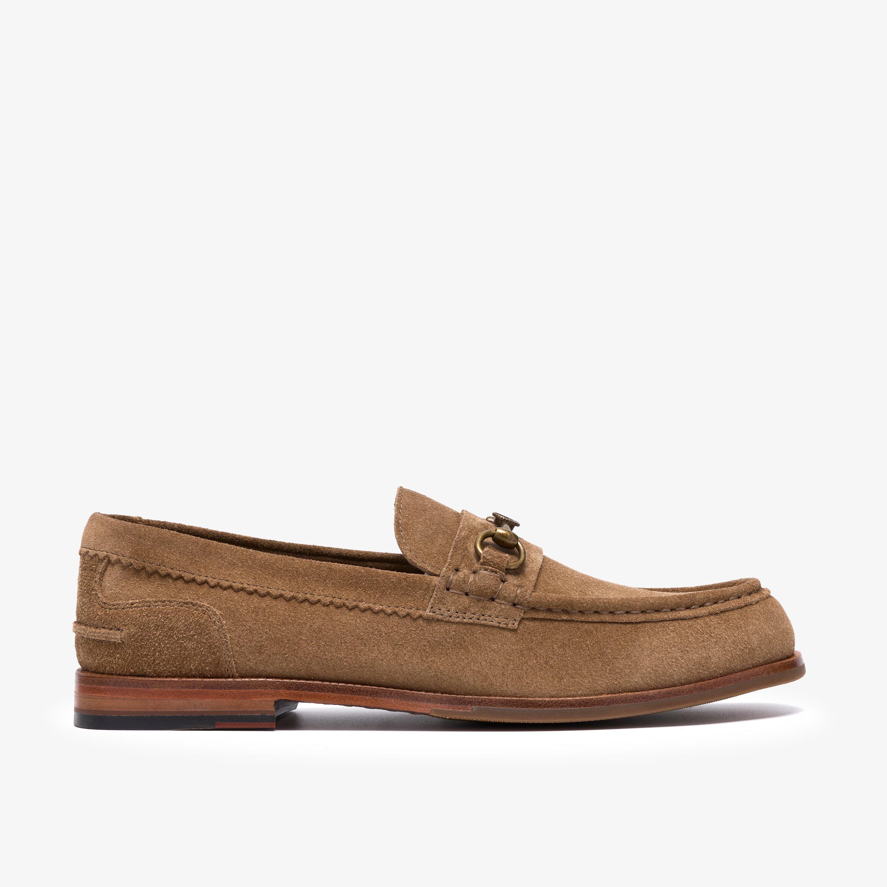 Craft James LT Dark Sand Suede Slip Ons, view 1 of 6