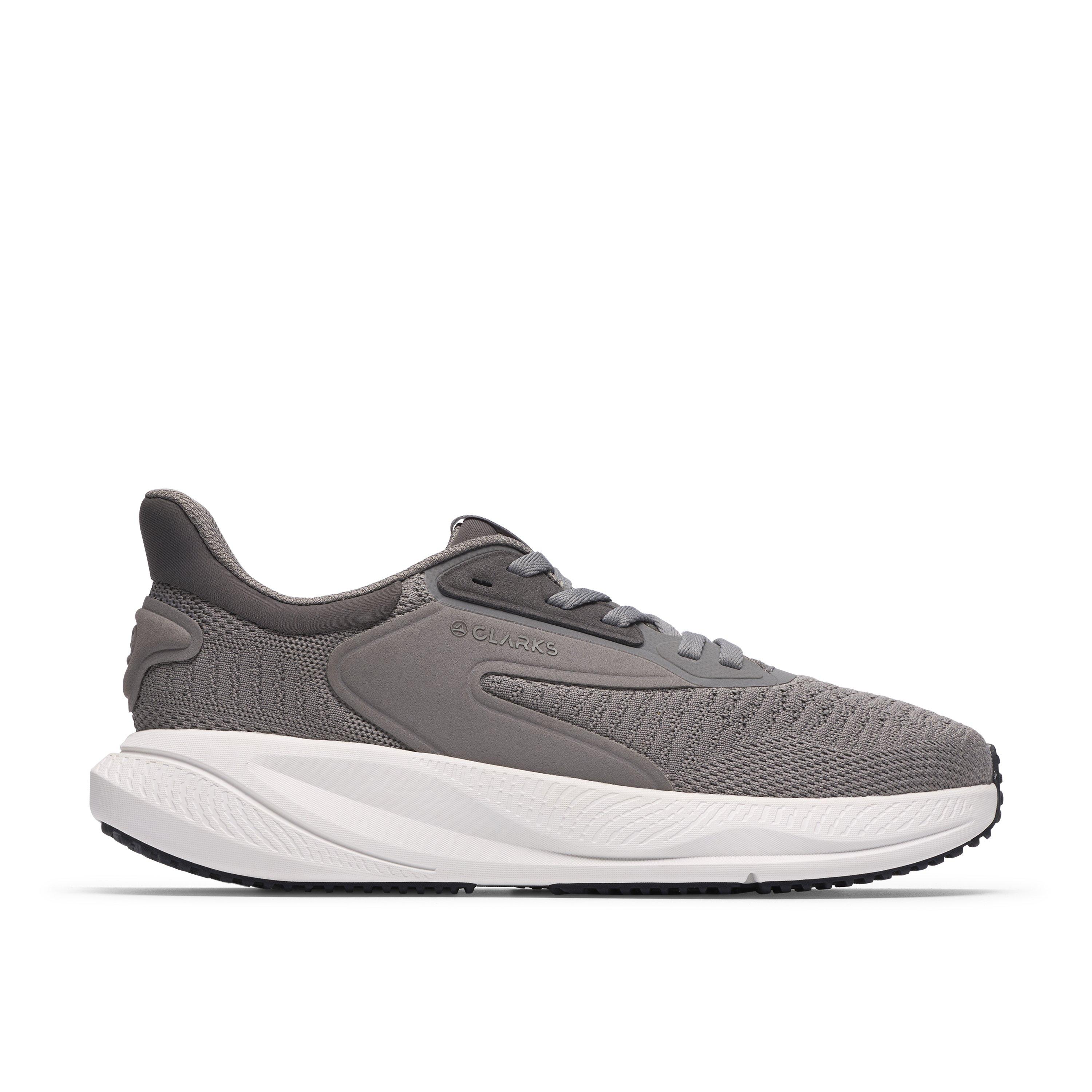 Clarks Men's Grey Textile Pace Move Standard Fit