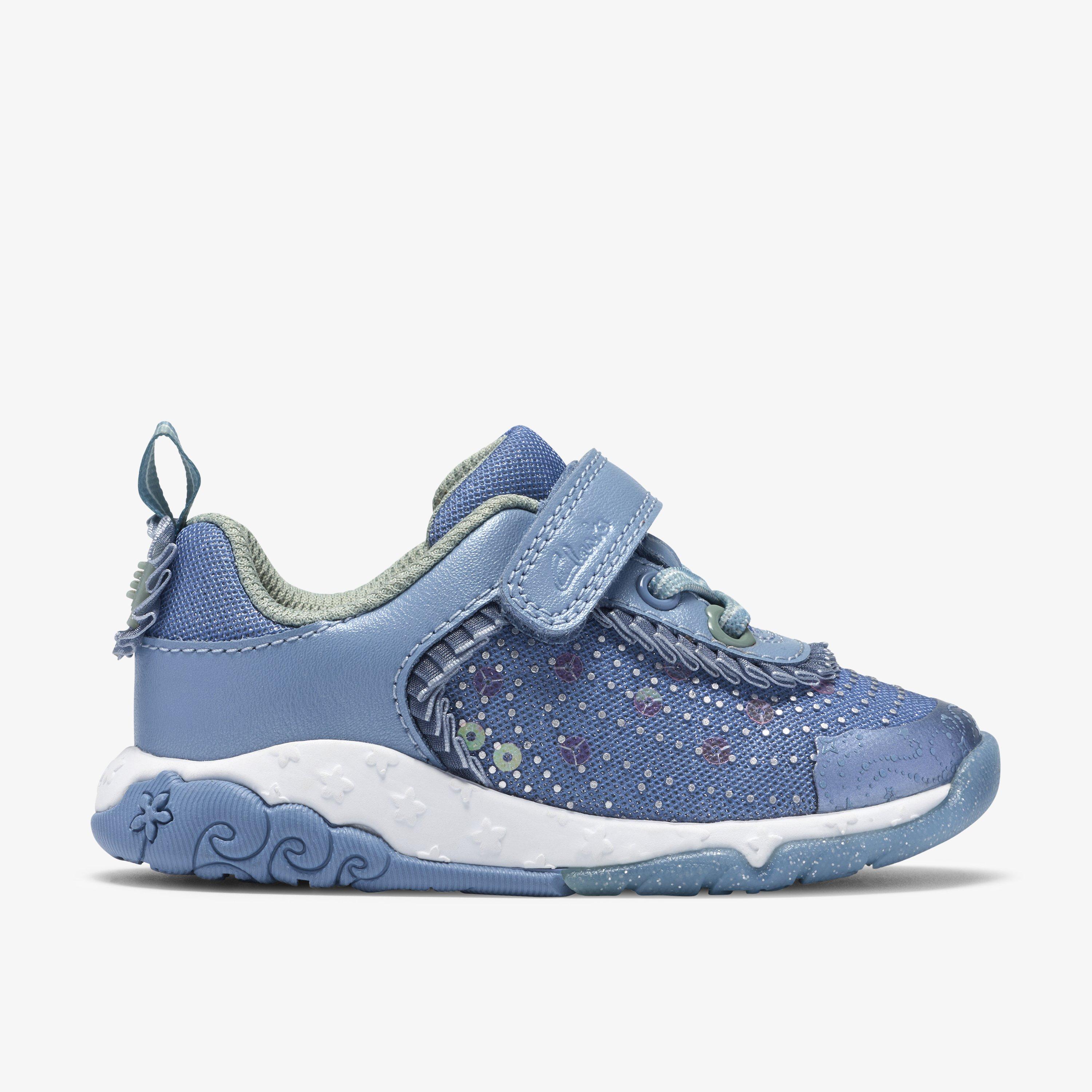 Tidal Wish Toddler Denim Combination Trainers Riptape, view 1 of 7