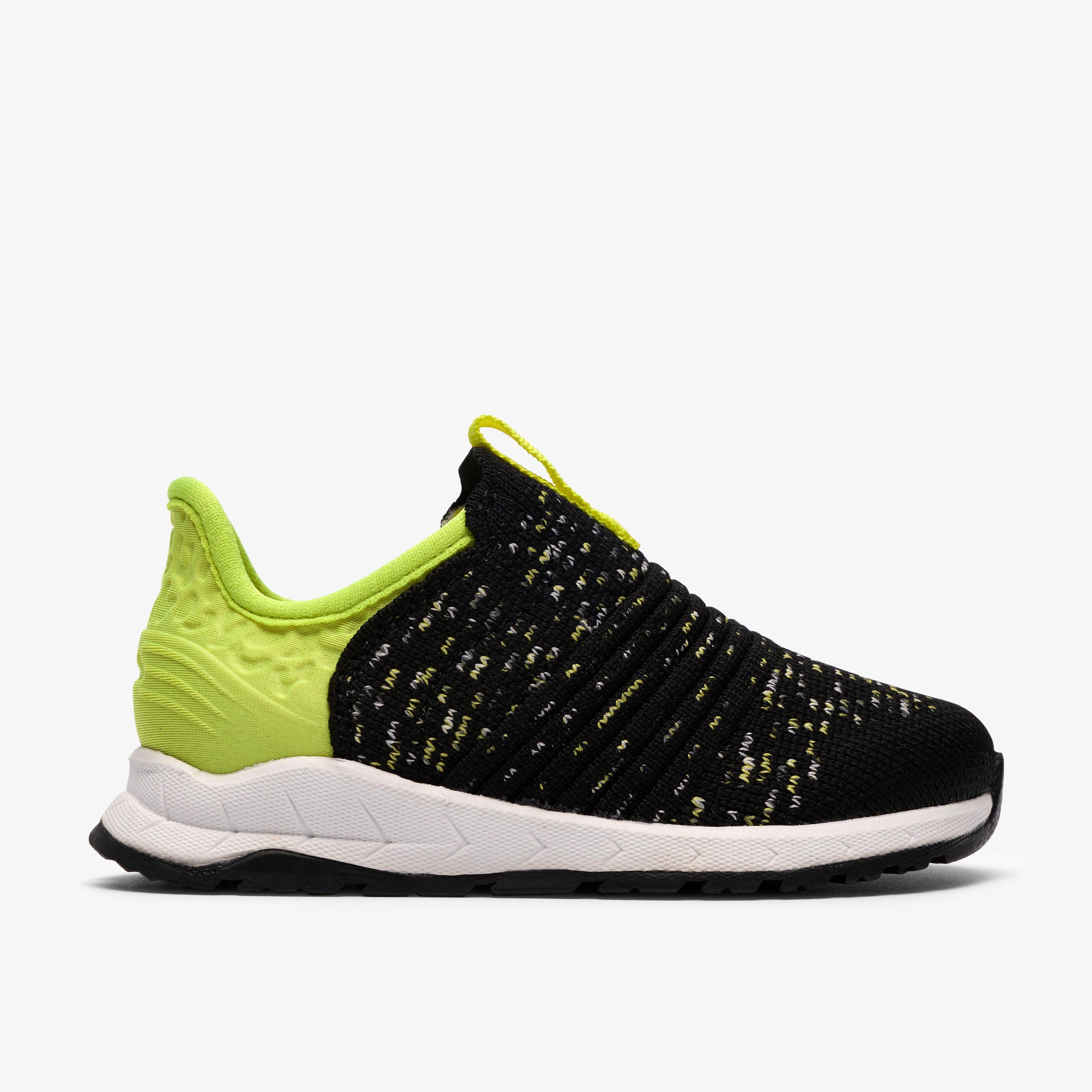 Selva Step Toddler Black/Lime Trainers, view 1 of 6