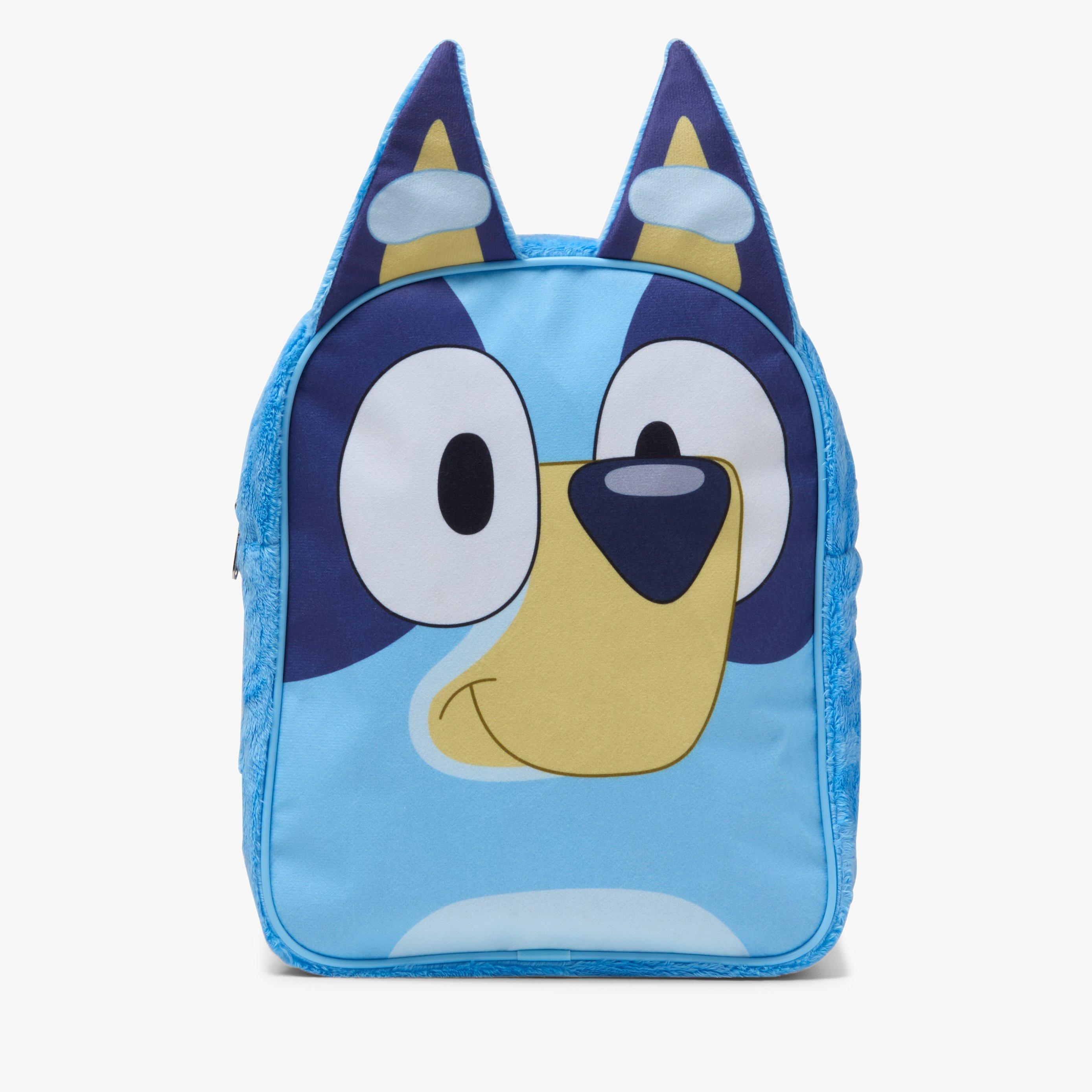 Bluey Face Backpack Blue Backpack, view 1 of 4