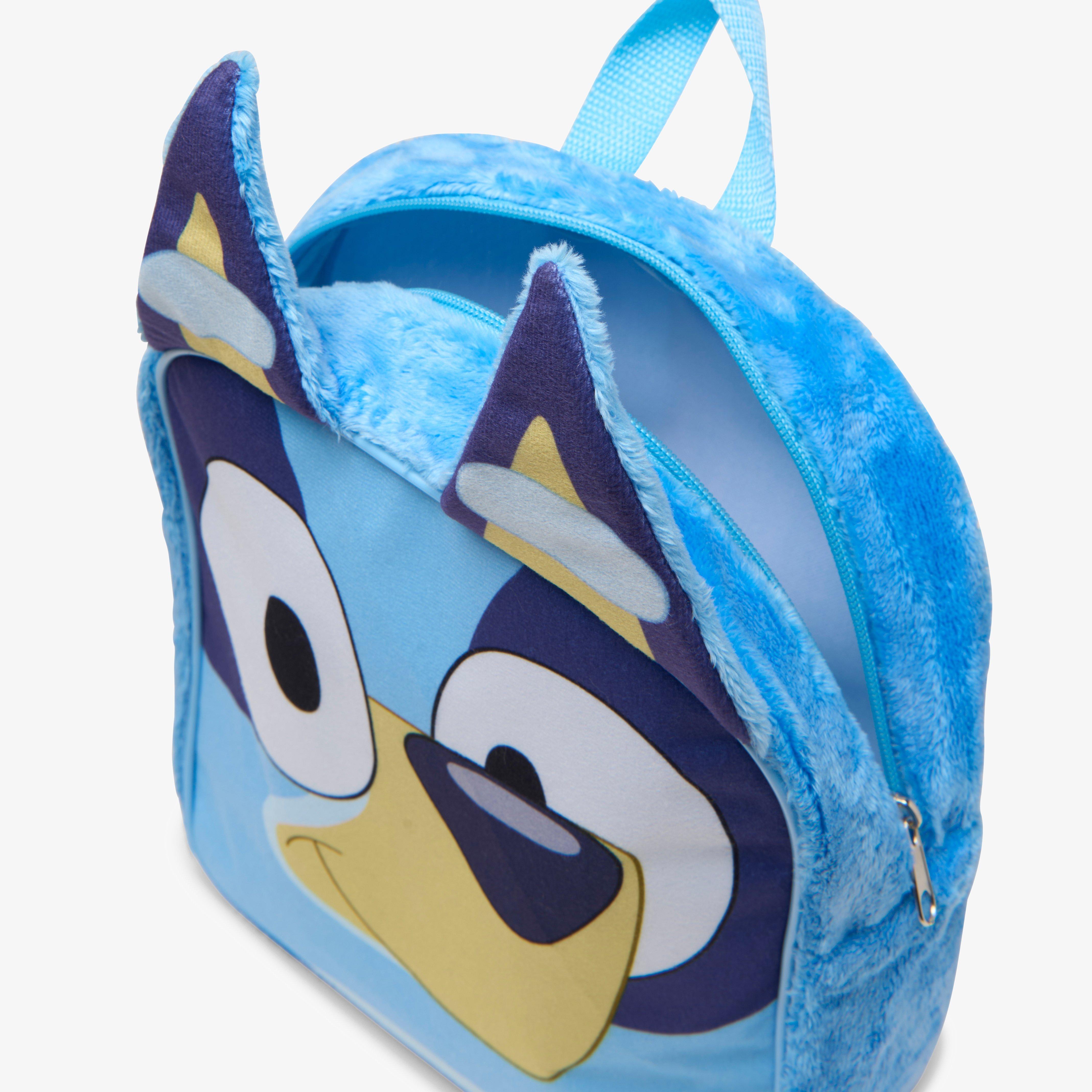 Bluey Face Backpack Blue Backpack, view 4 of 4