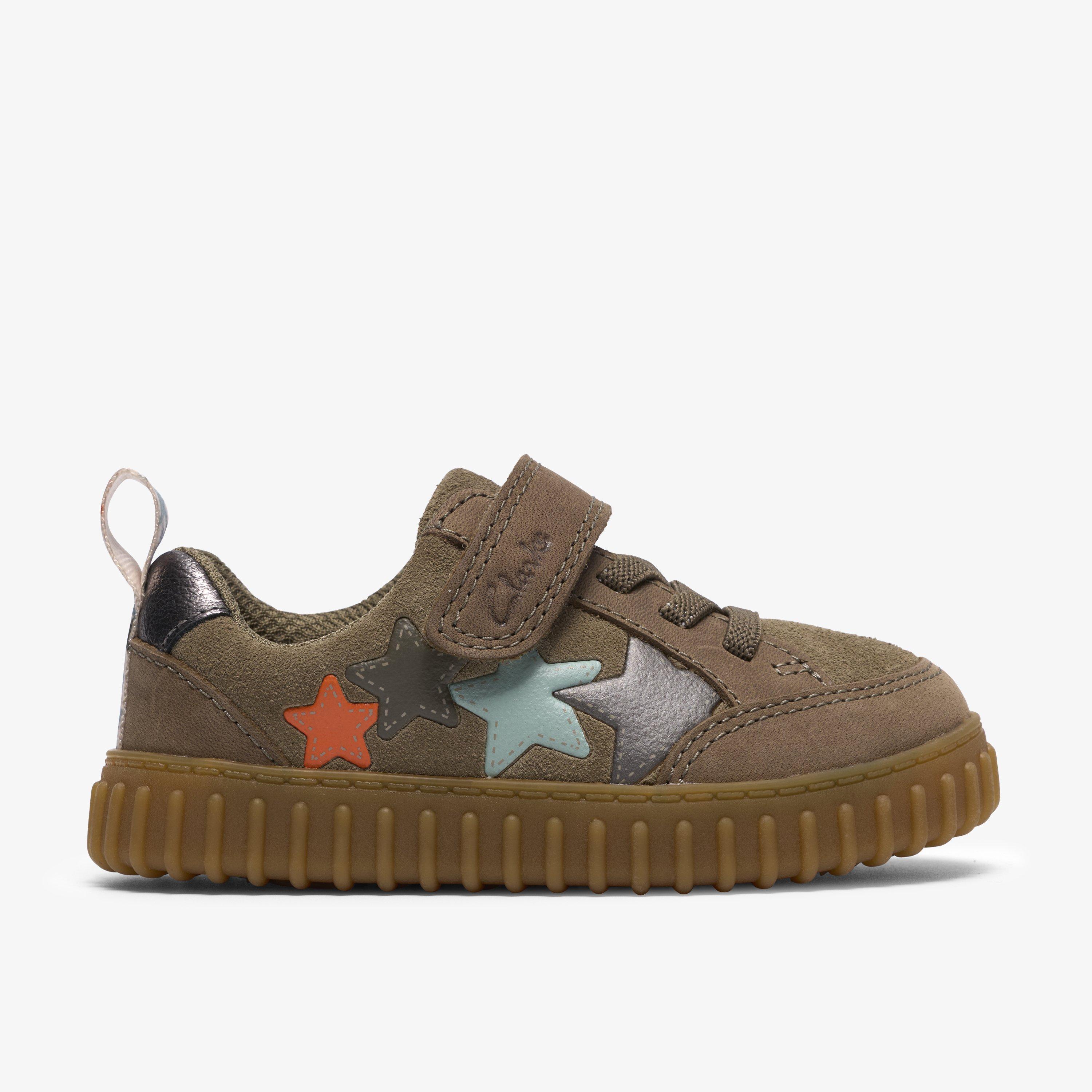 Cove Go Toddler Khaki Leather Trainers Riptape, view 1 of 6