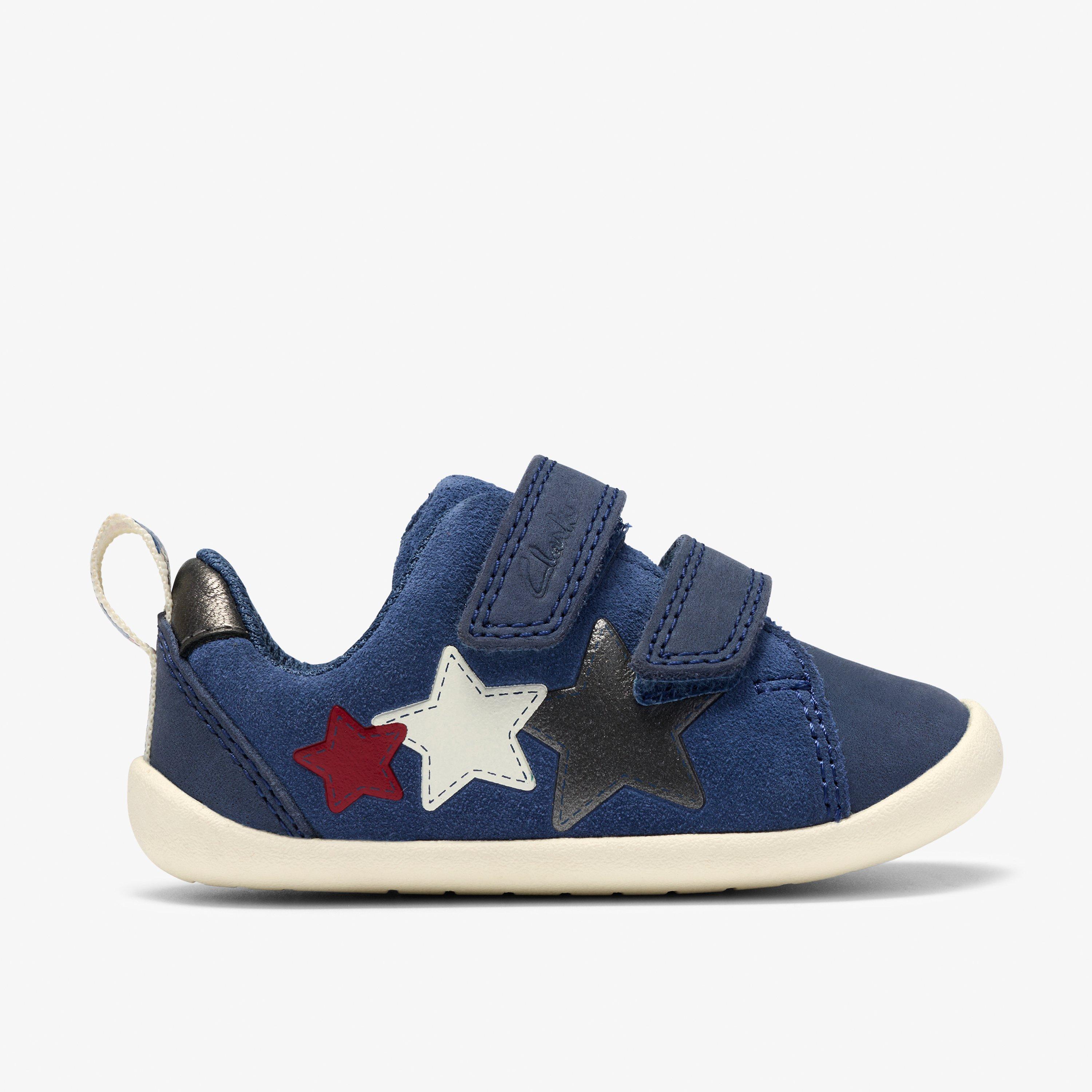 Roamer City Toddler Blue Leather Trainers, view 1 of 6