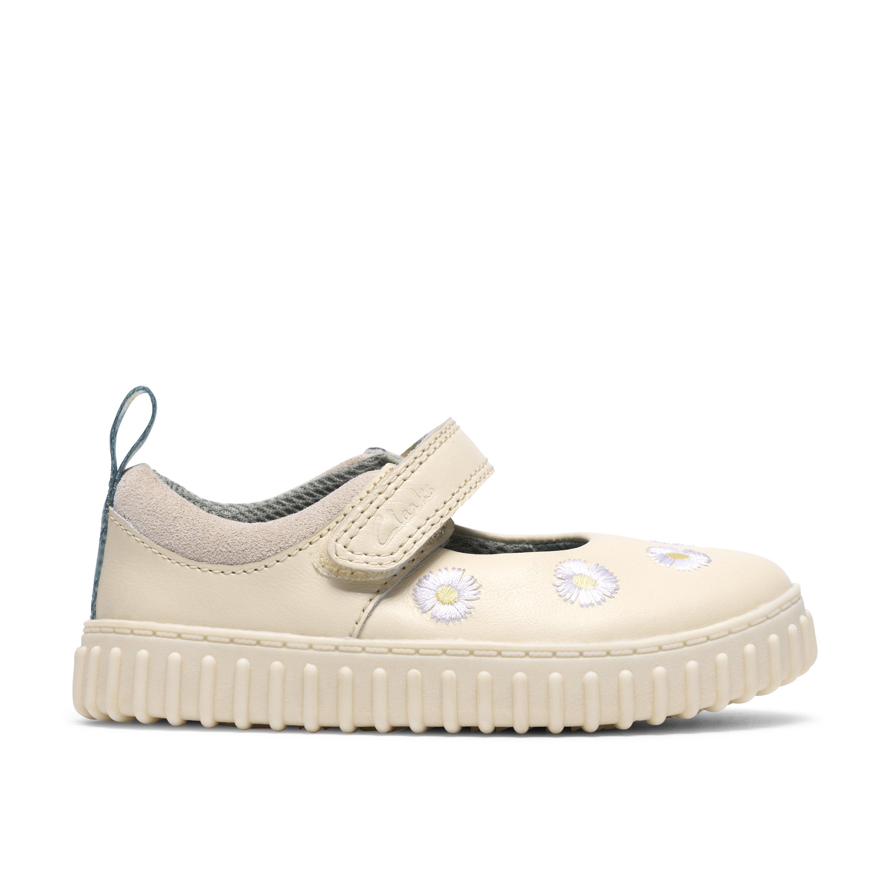 Clarks Children's Beige Leather Cove Flower Toddler