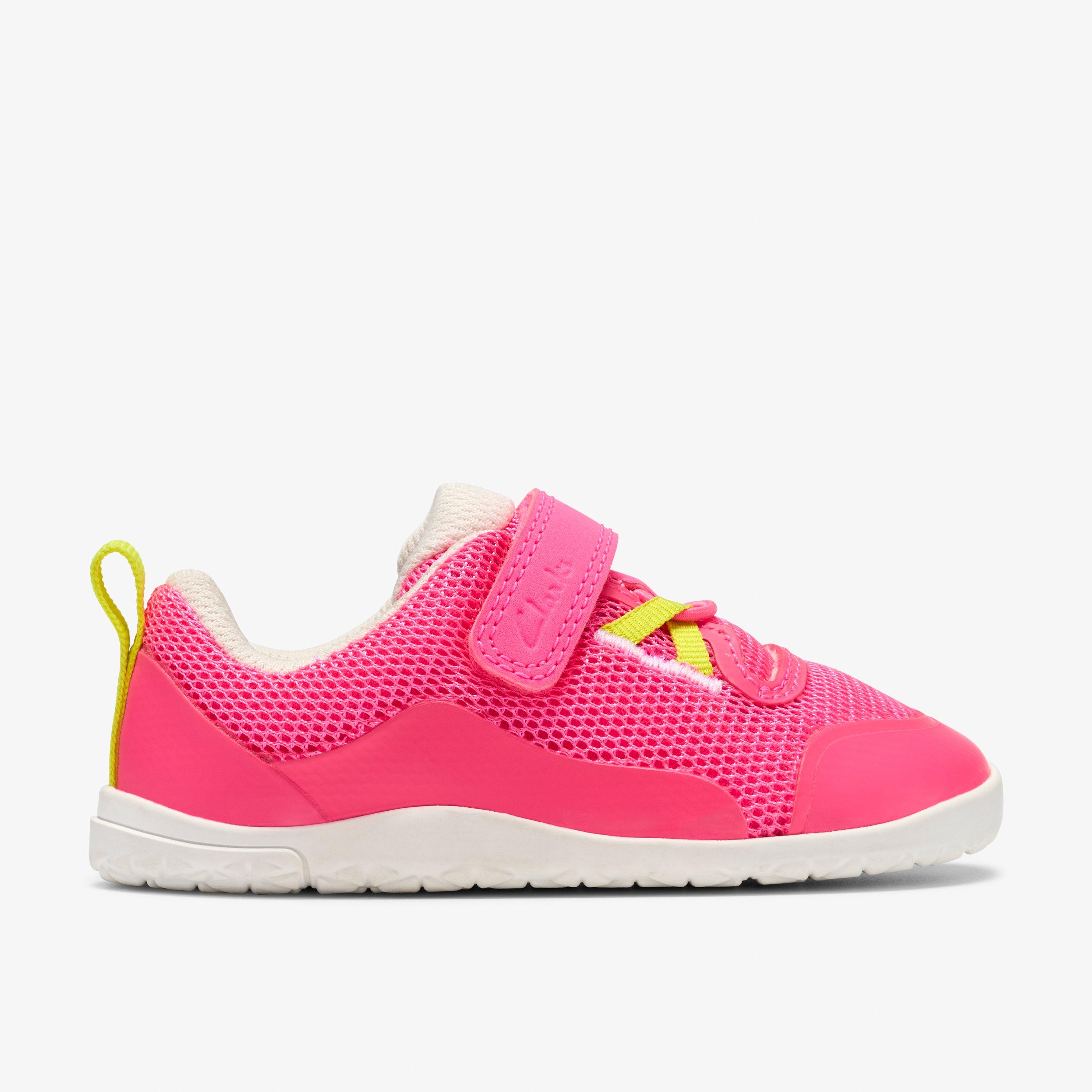 Harbour Hero Toddler Bright Pink Combination Pre Walker Trainers Riptape, view 1 of 6