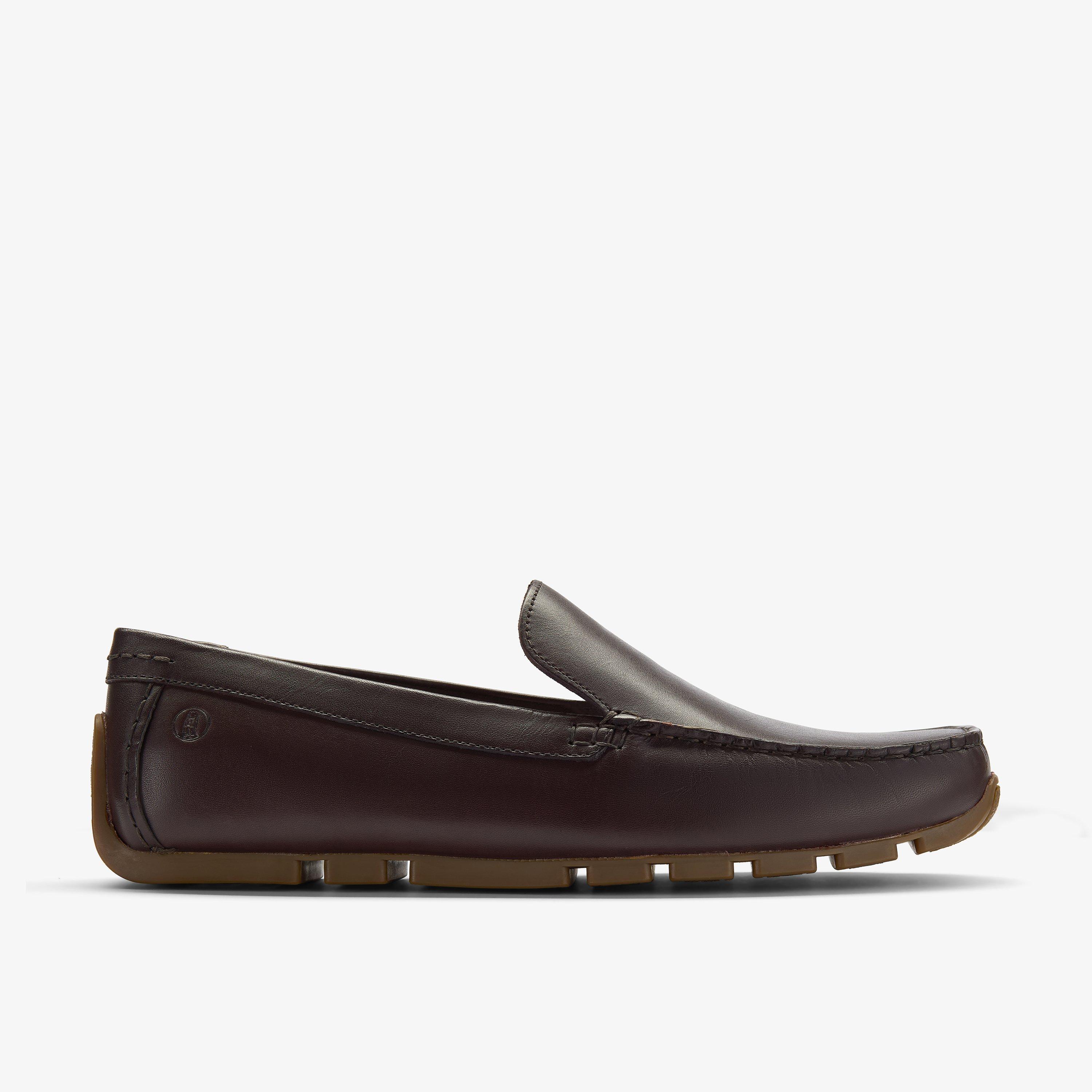 Corsley Plain Dark Brown Leather Loafers, view 1 of 6