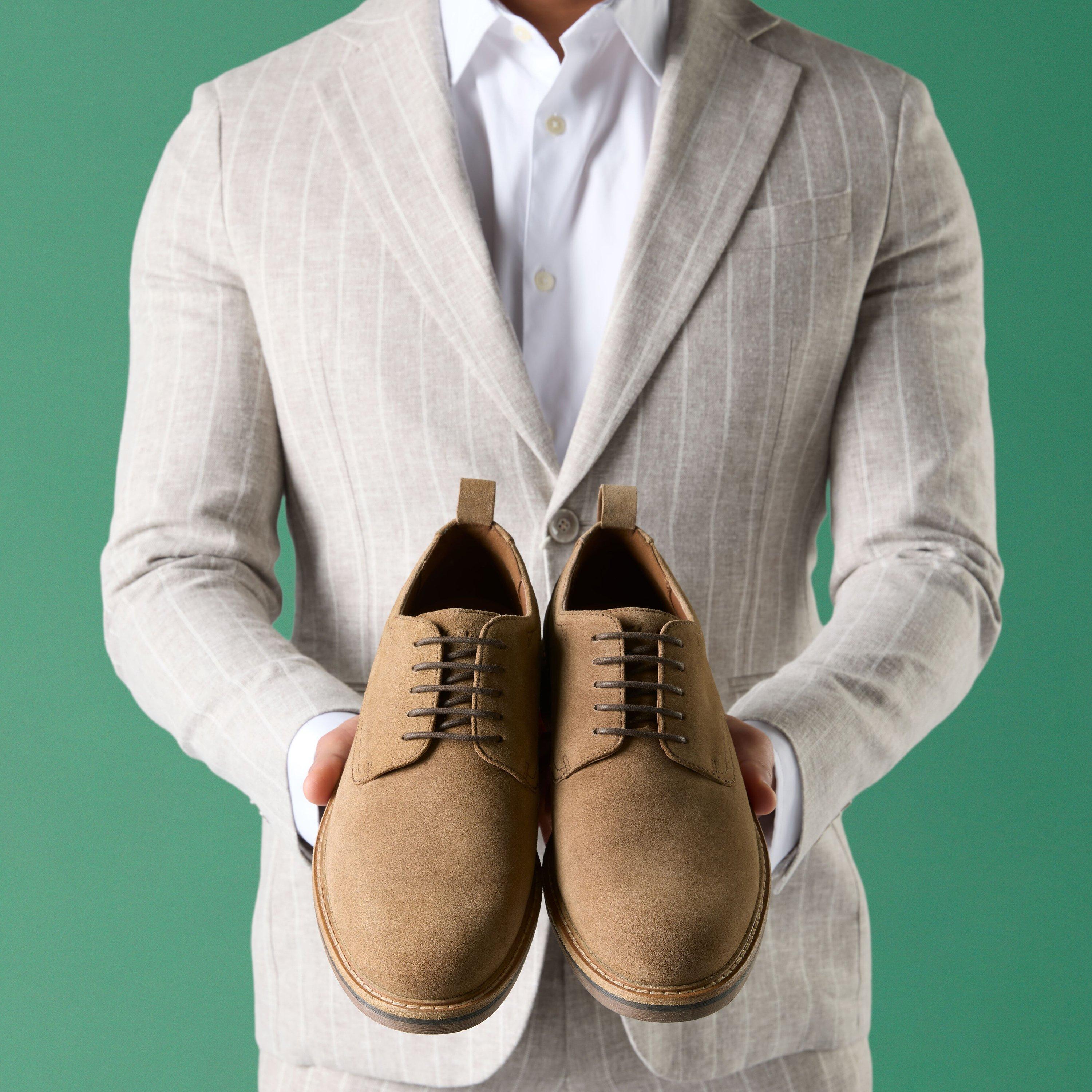 Aldwin Lace Tan Suede