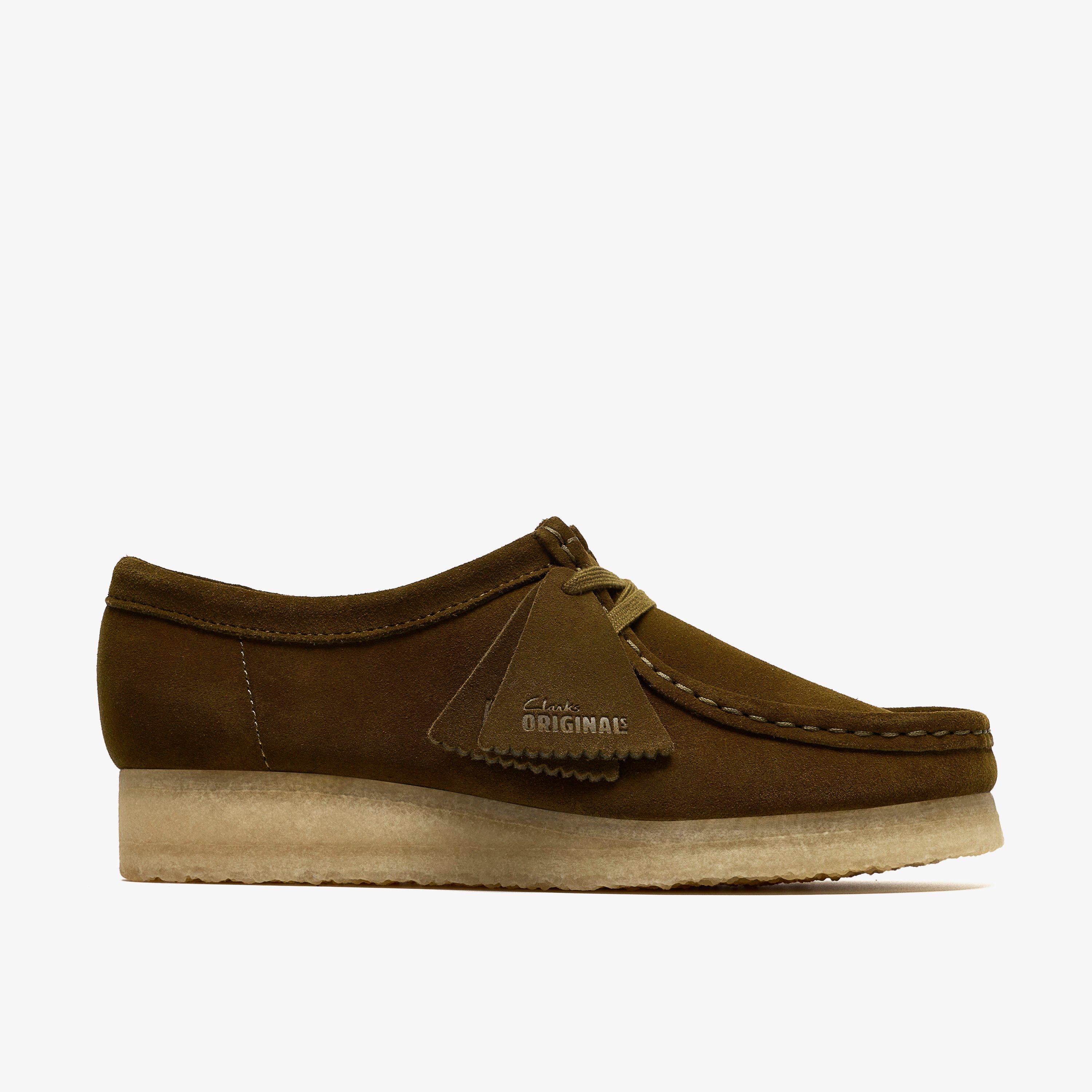 Wallabee Olive Suede Wallabee Lace Up, view 1 of 8