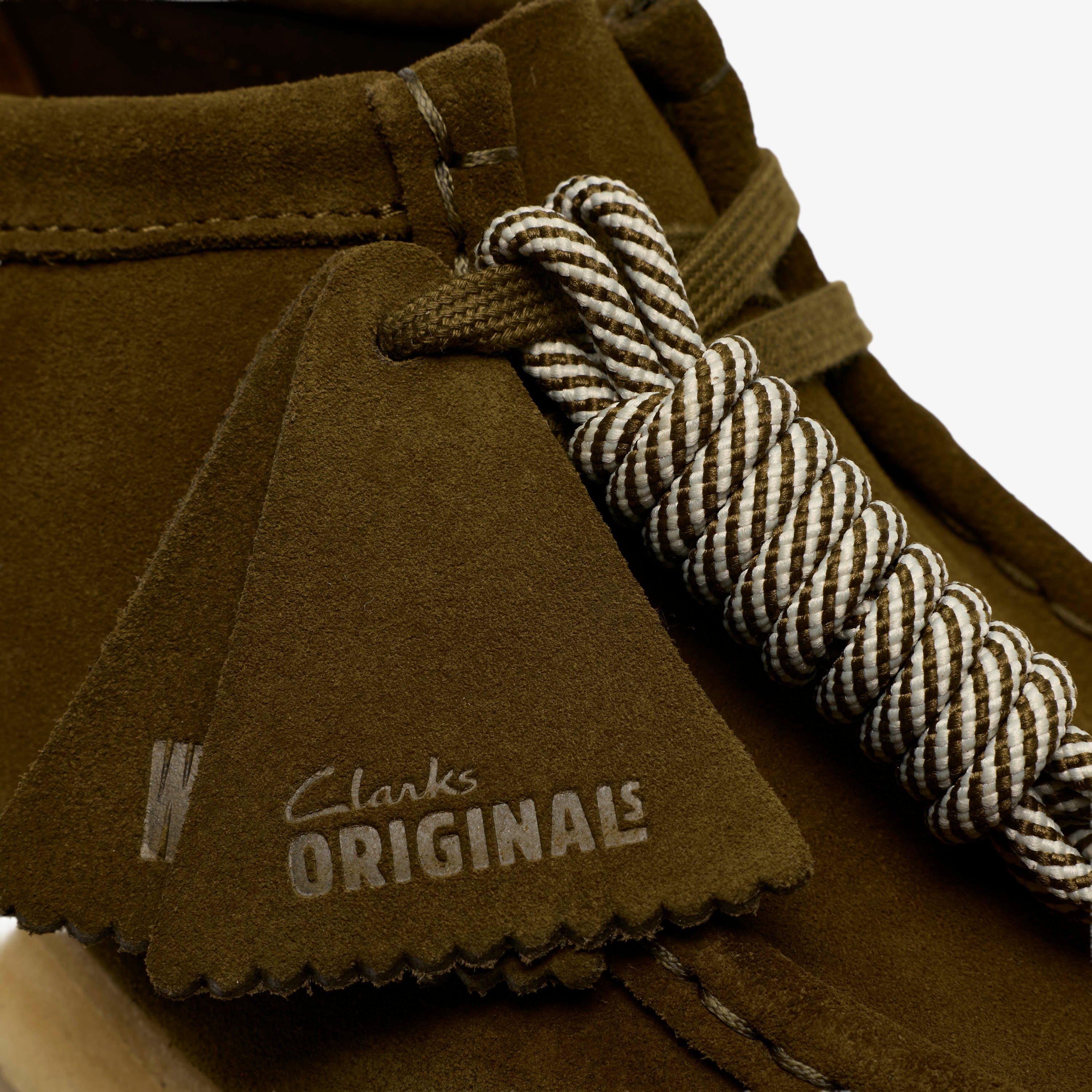 Wallabee. Olive Suede