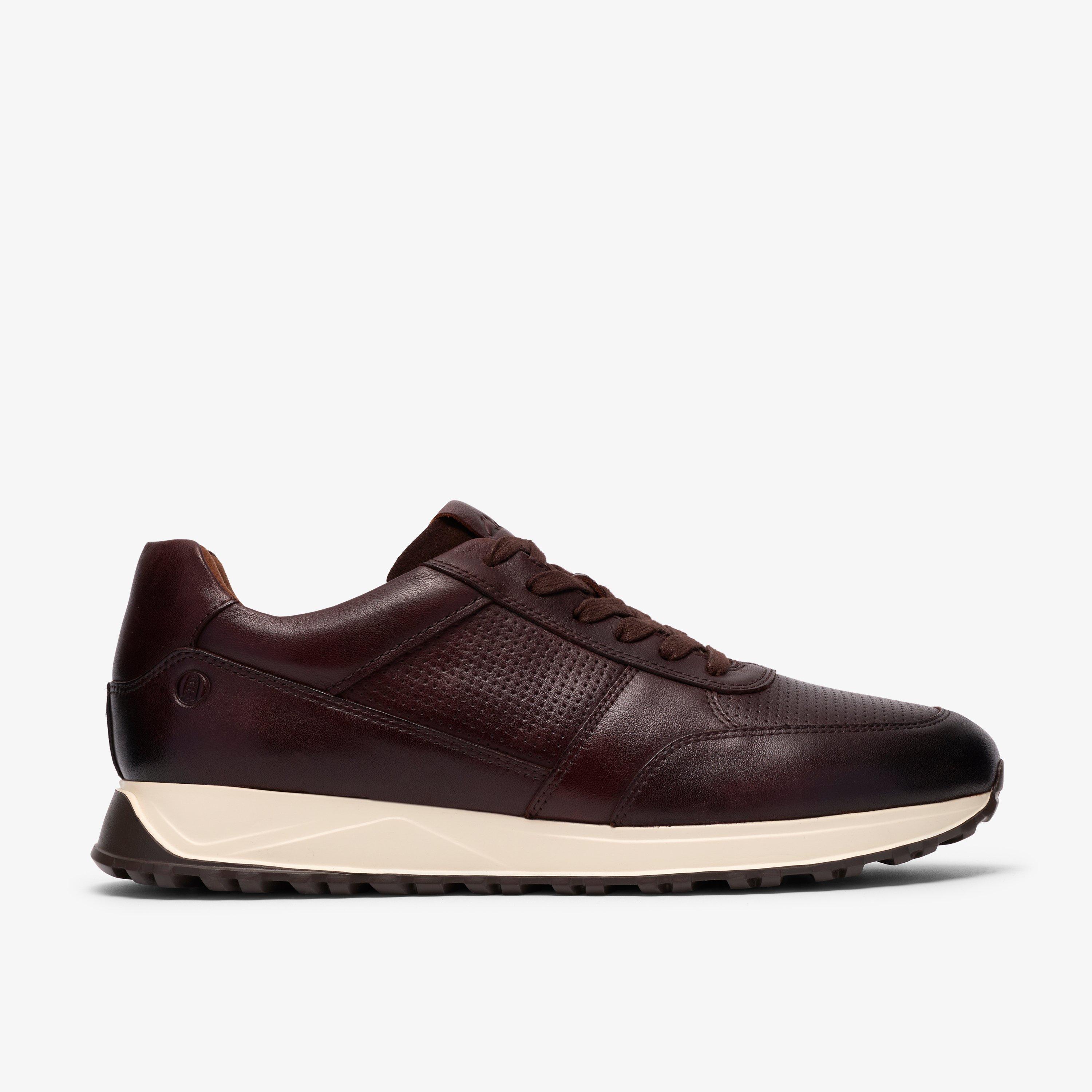 Radwell Tie Brown Leather Sneakers, view 1 of 6