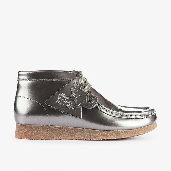Wallabee Boot Kid — Silver