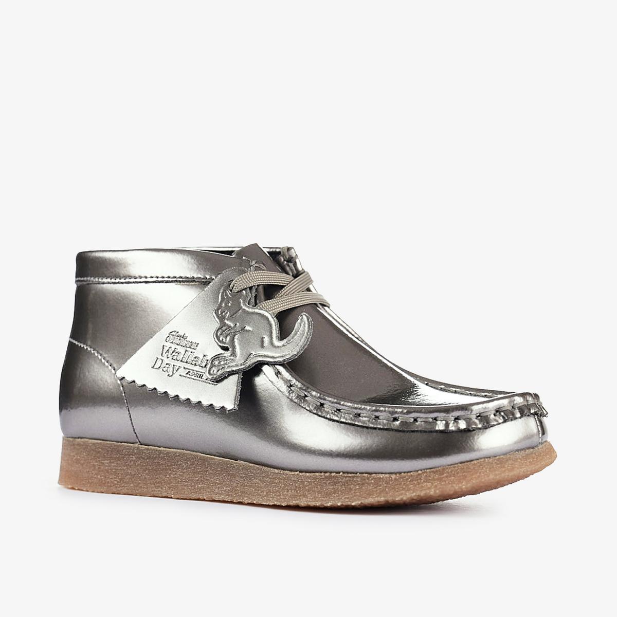 Wallabee Boot Kid — Silver