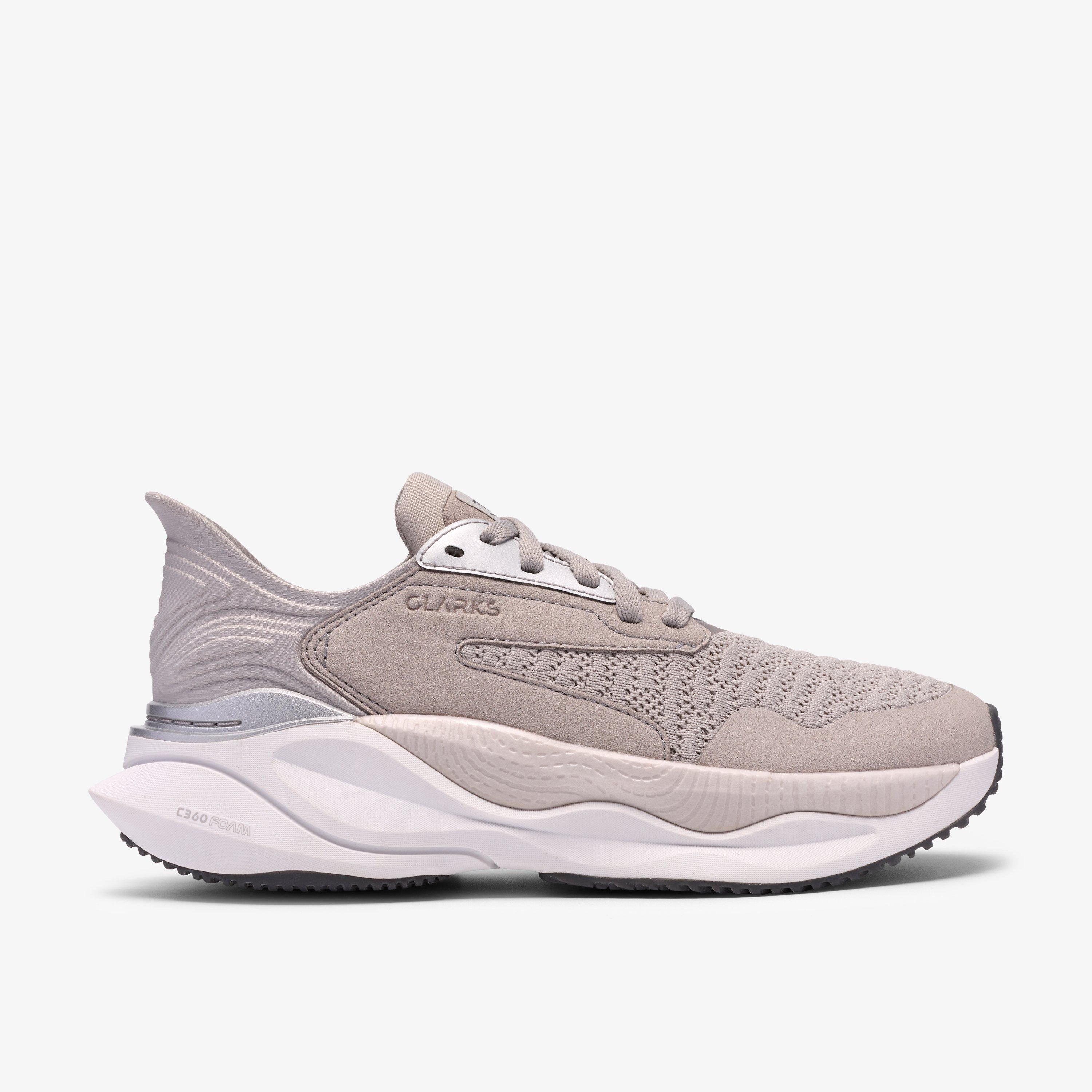 Clarks Pace Grey Combination Sneakers, view 1 of 7