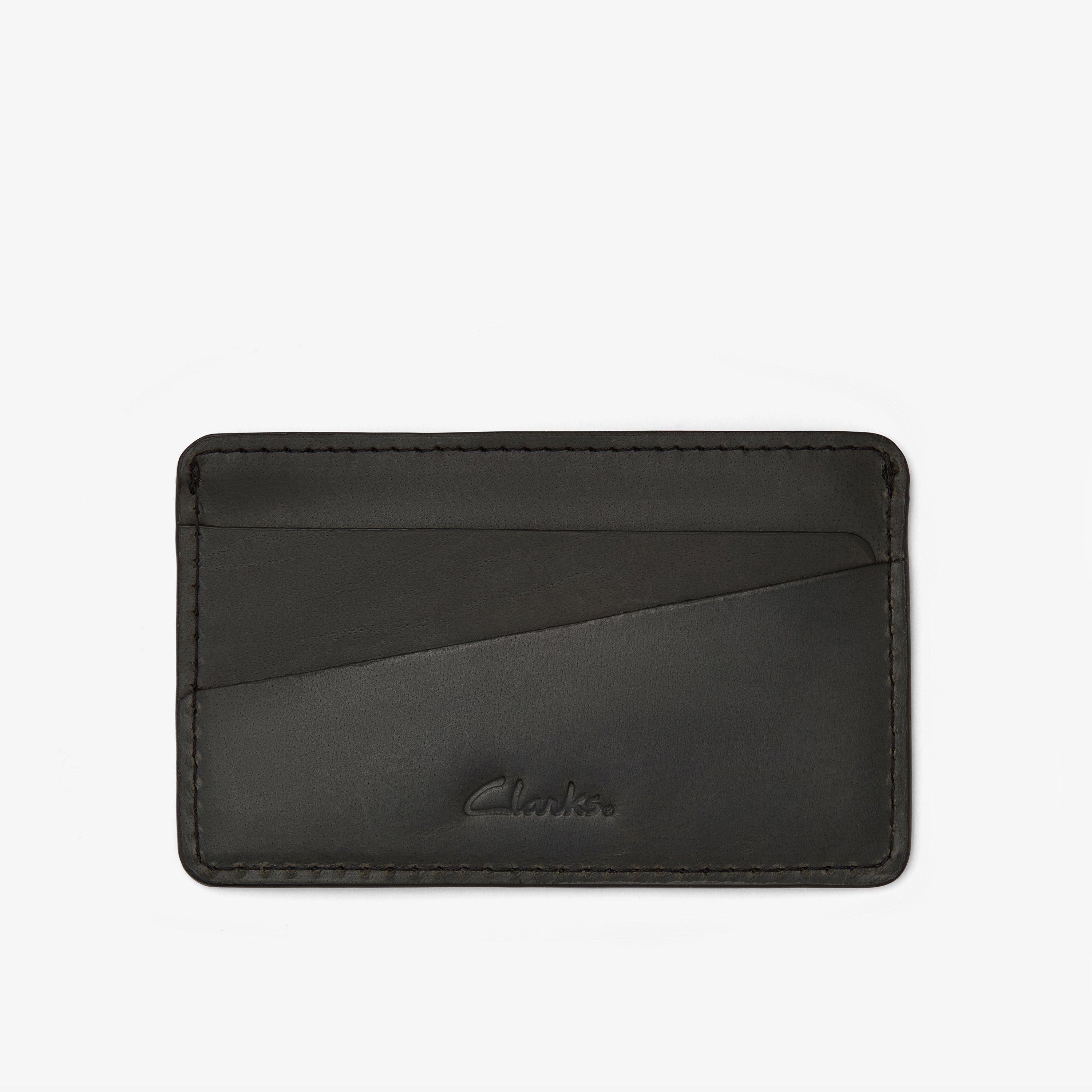 Buff Waxy Card Holder Black Wallets, view 1 of 2