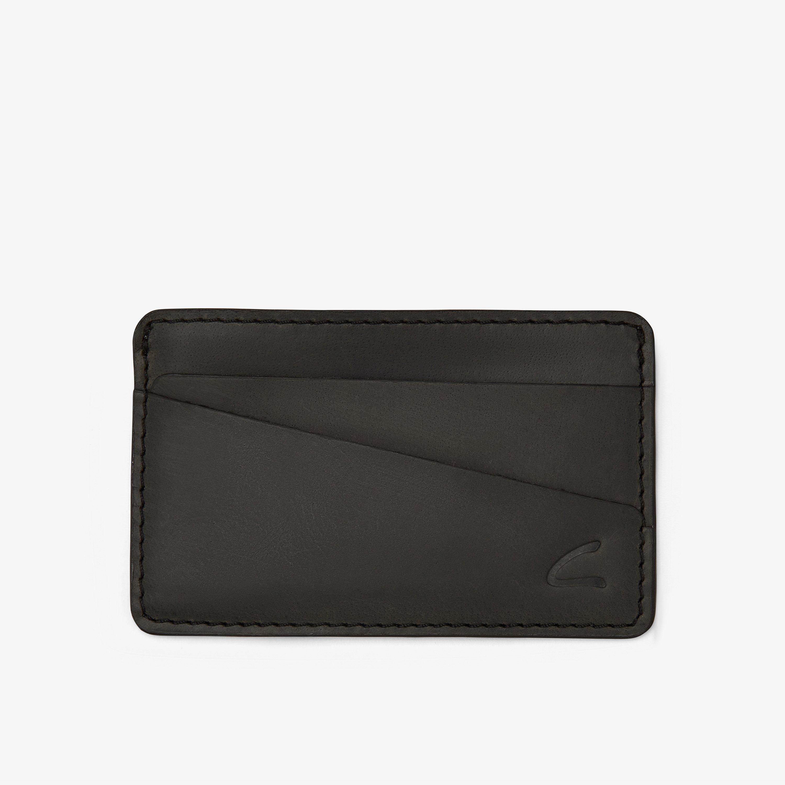 Premium Leather Card Holder — Black
