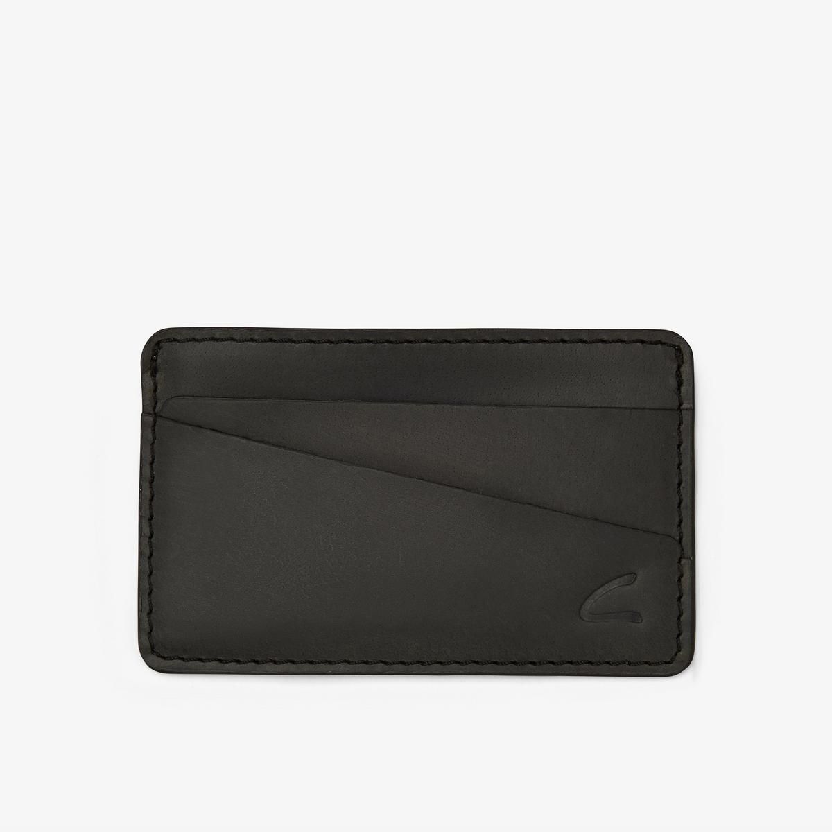 Premium Leather Card Holder — Black